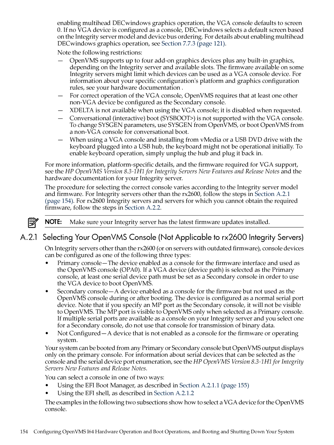 HP OpenVMS 8.x manual 