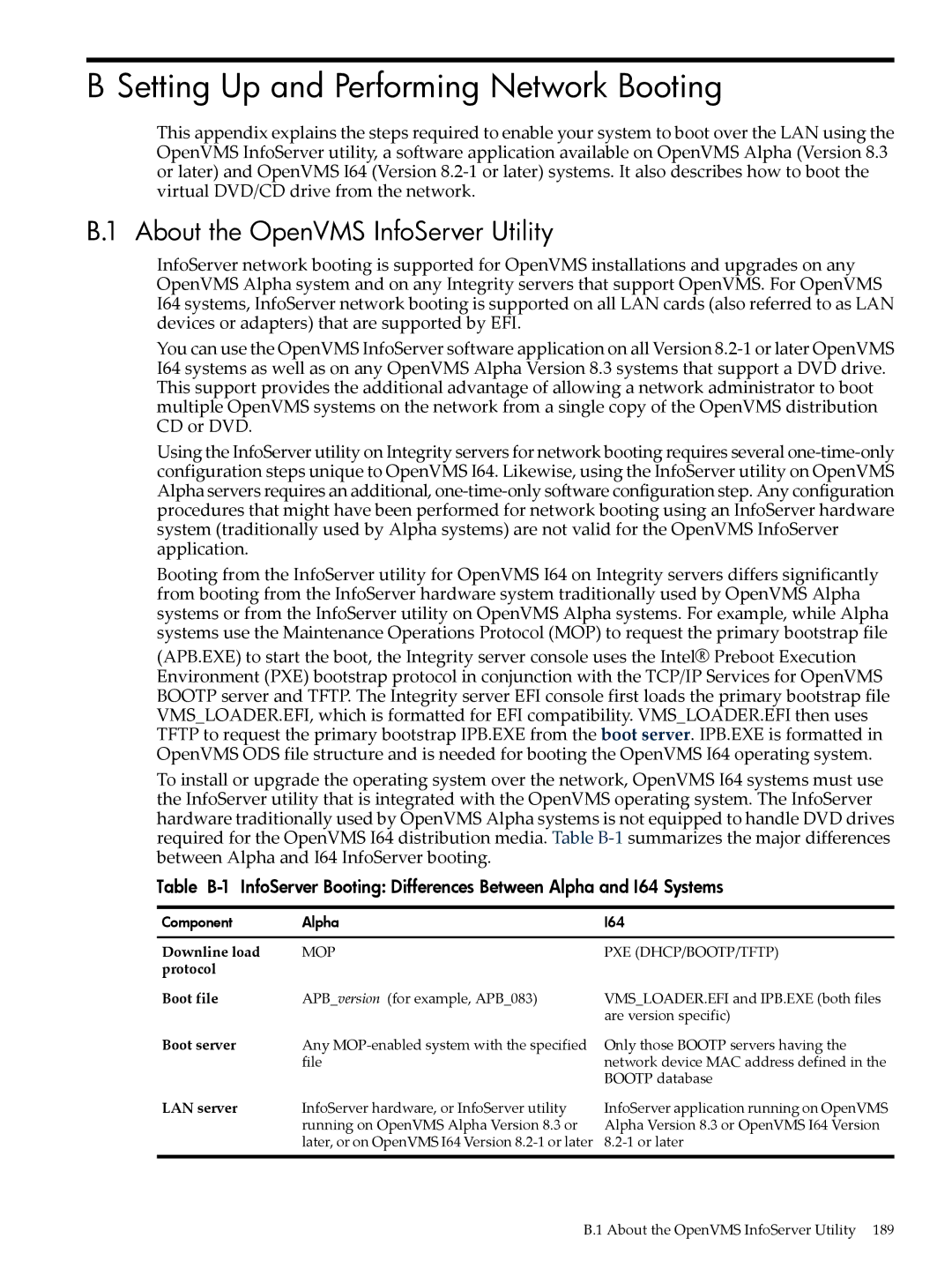 HP OpenVMS 8.x manual Setting Up and Performing Network Booting, About the OpenVMS InfoServer Utility 