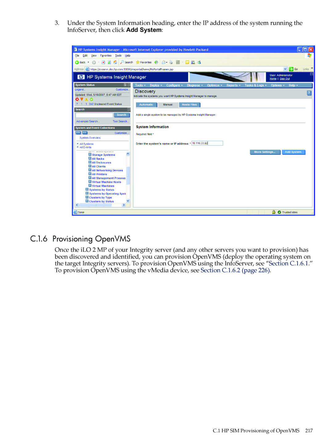 HP OpenVMS 8.x manual Provisioning OpenVMS 