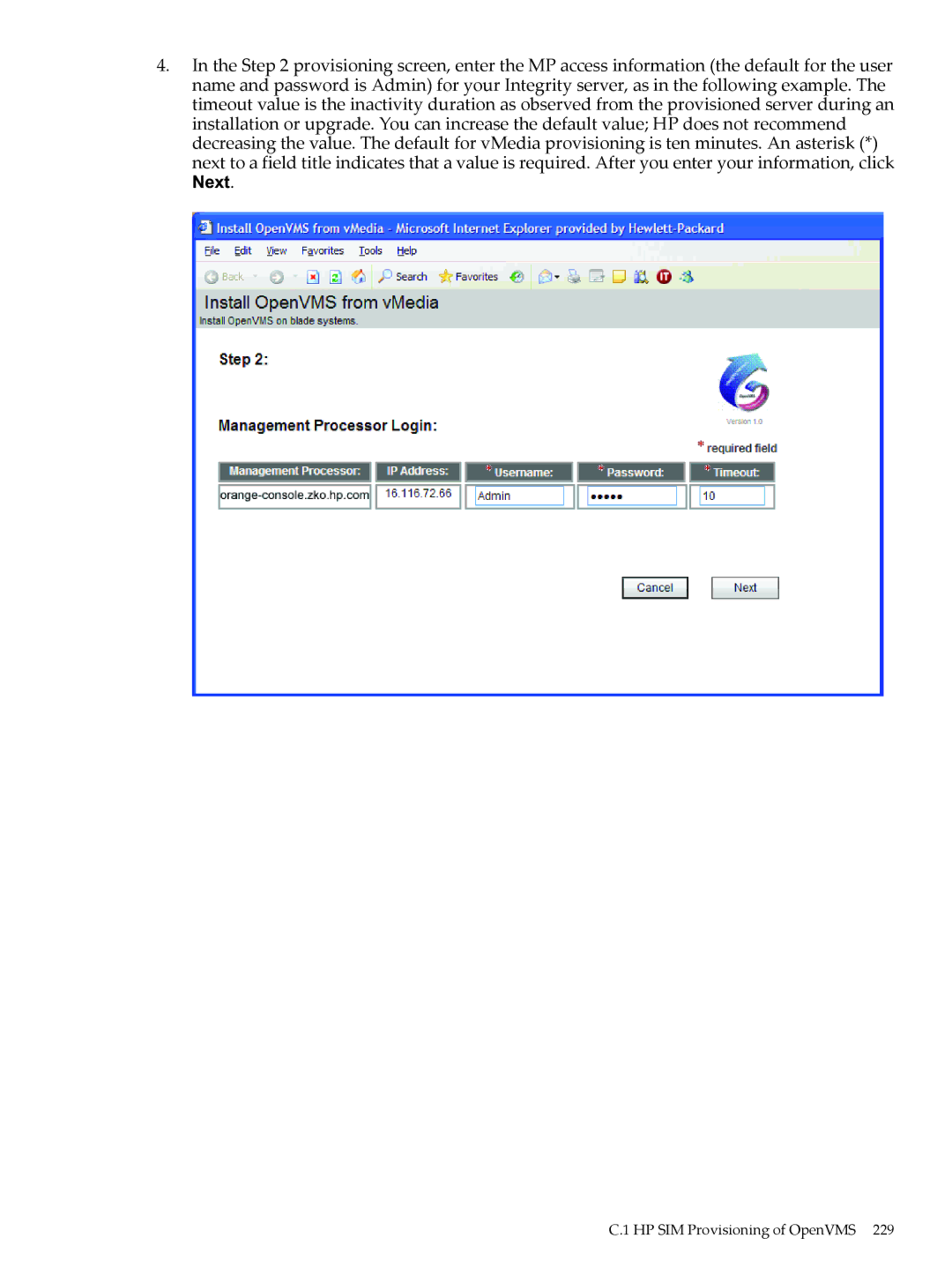 HP OpenVMS 8.x manual Next 