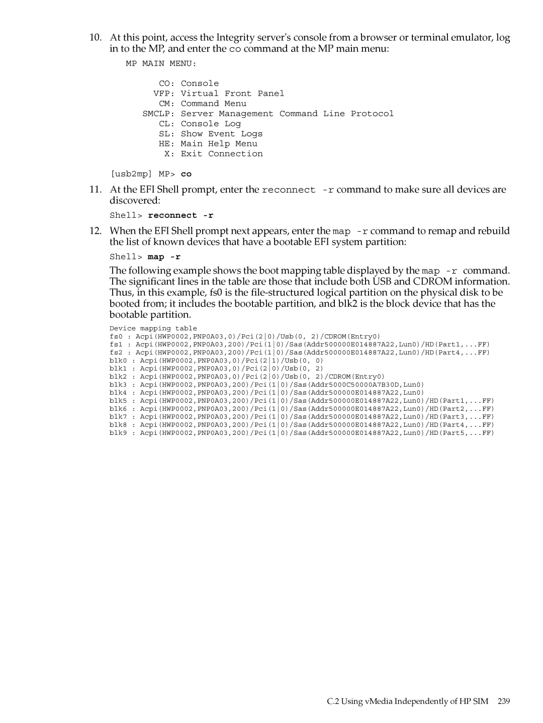 HP OpenVMS 8.x manual Shell reconnect -r 