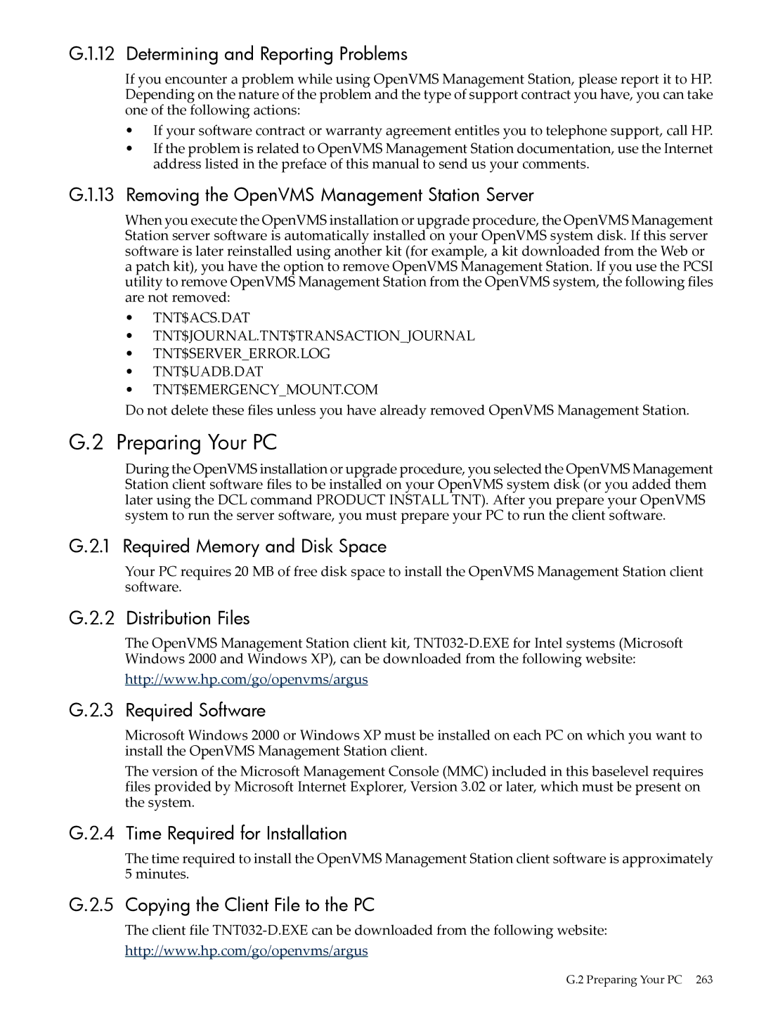 HP OpenVMS 8.x manual Preparing Your PC 