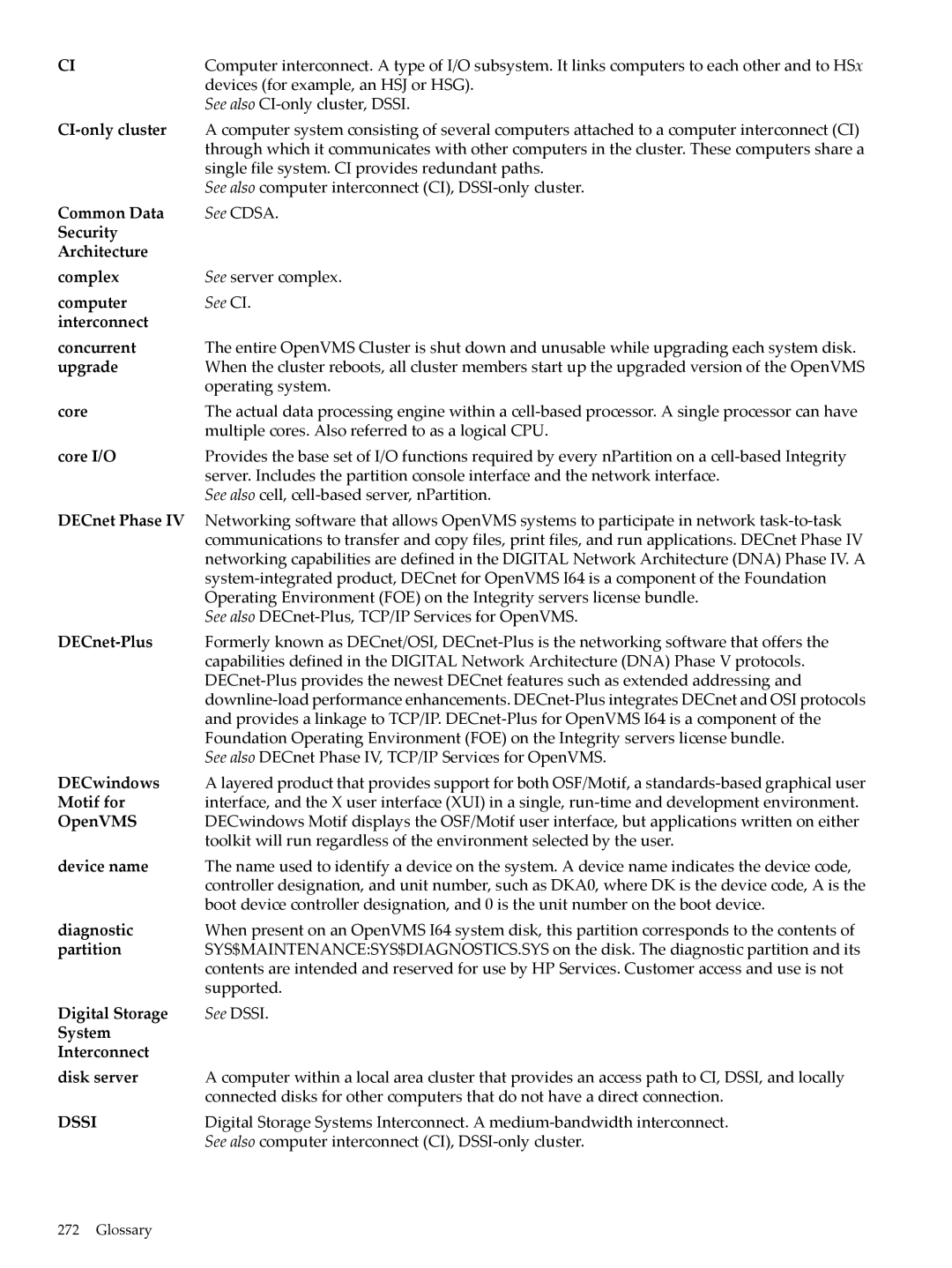 HP OpenVMS 8.x manual Dssi 