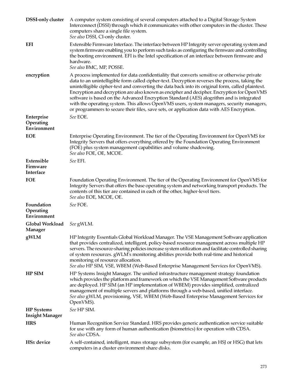 HP OpenVMS 8.x manual Efi 