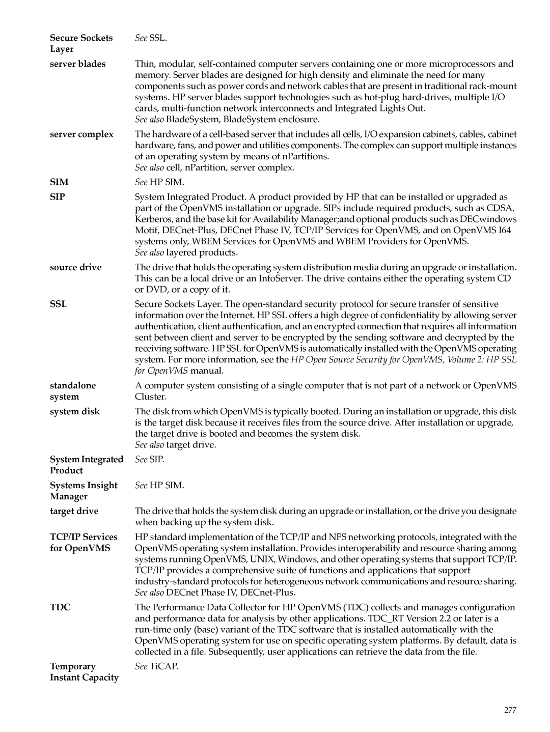 HP OpenVMS 8.x manual Sim 