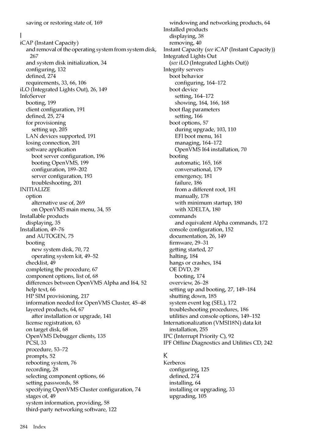 HP OpenVMS 8.x manual Initialize 