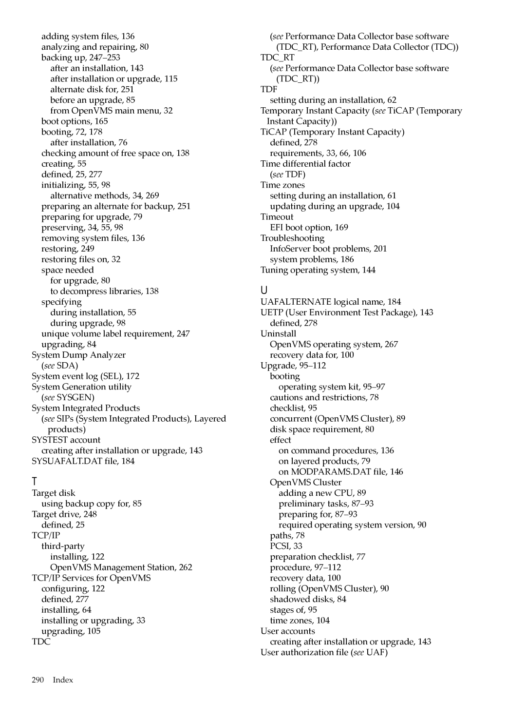 HP OpenVMS 8.x manual Tdc 