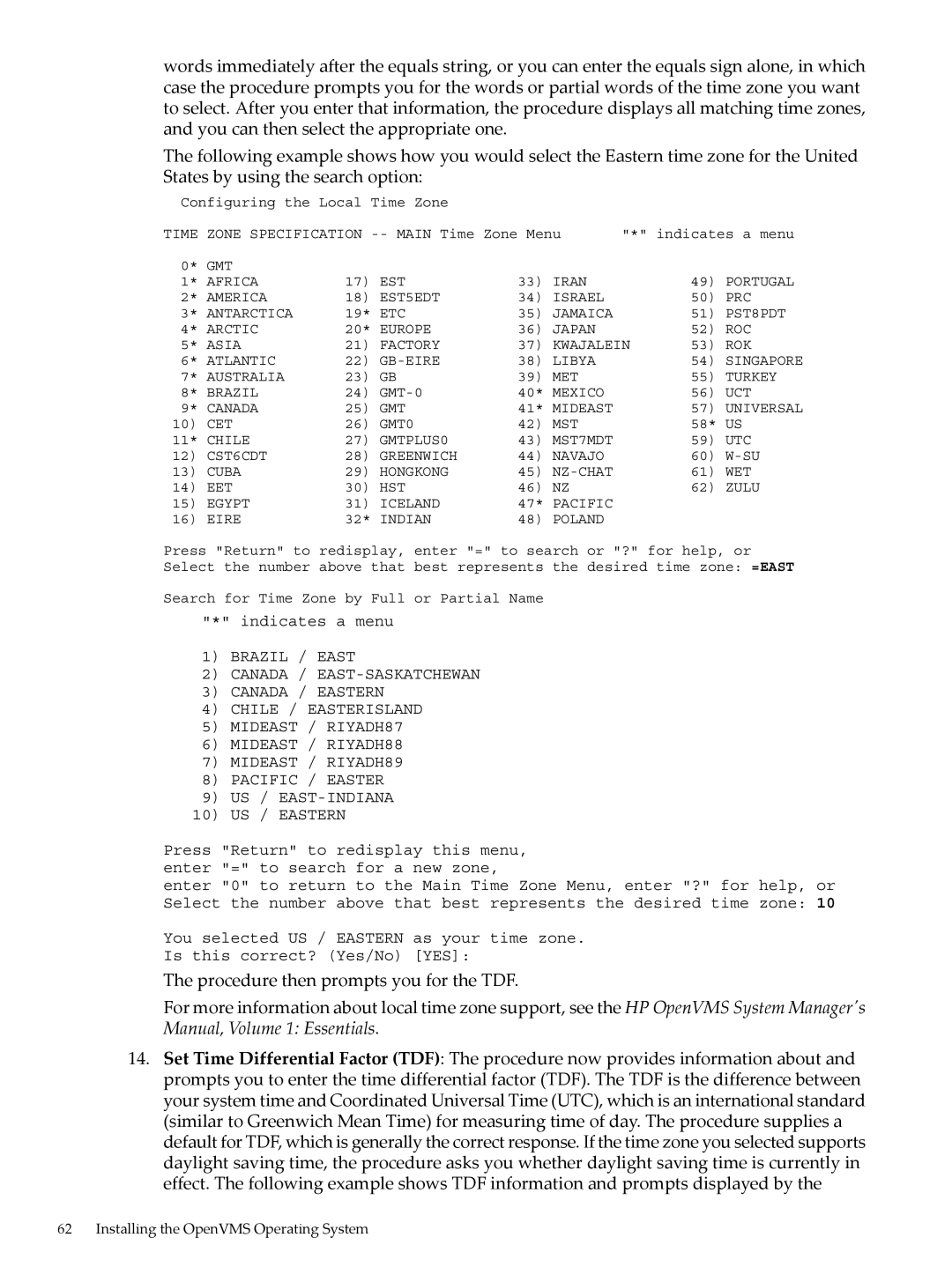 HP OpenVMS 8.x manual Indicates a menu 