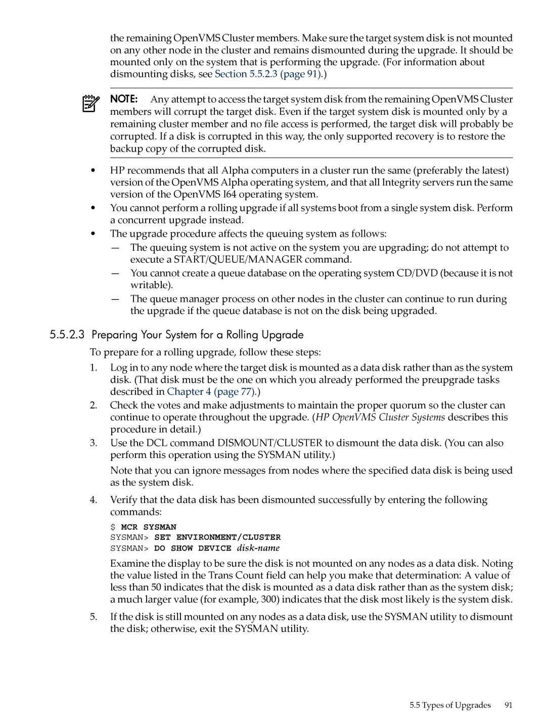 HP OpenVMS 8.x manual Preparing Your System for a Rolling Upgrade 