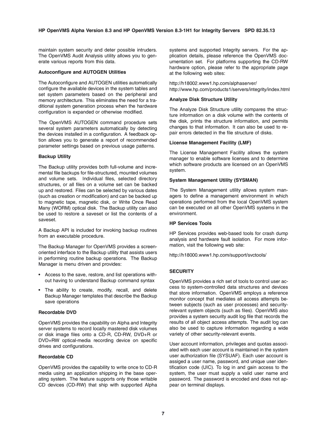 HP OpenVMS I64 Operating Systems manual Security 