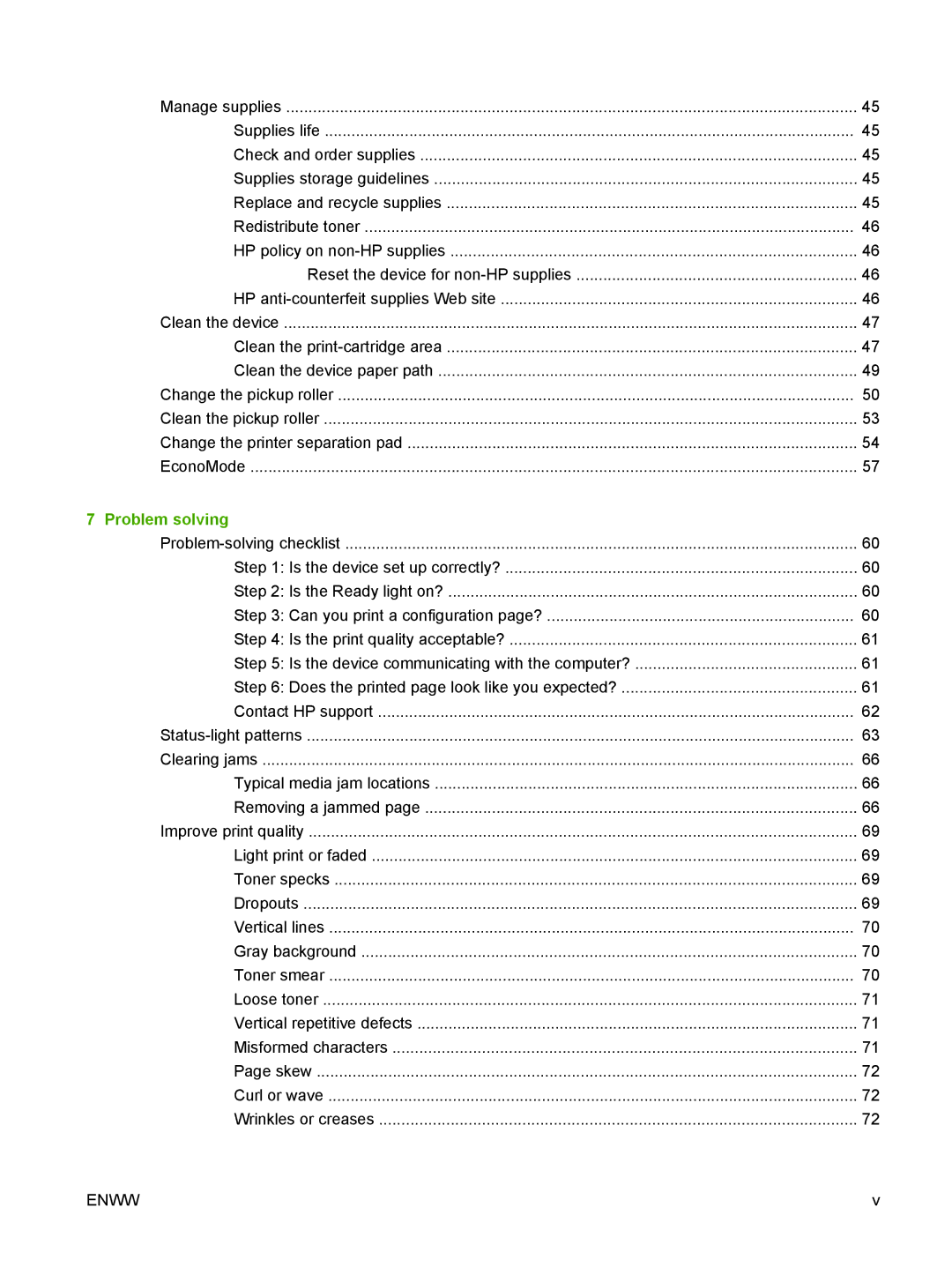 HP P1000 manual Problem solving 