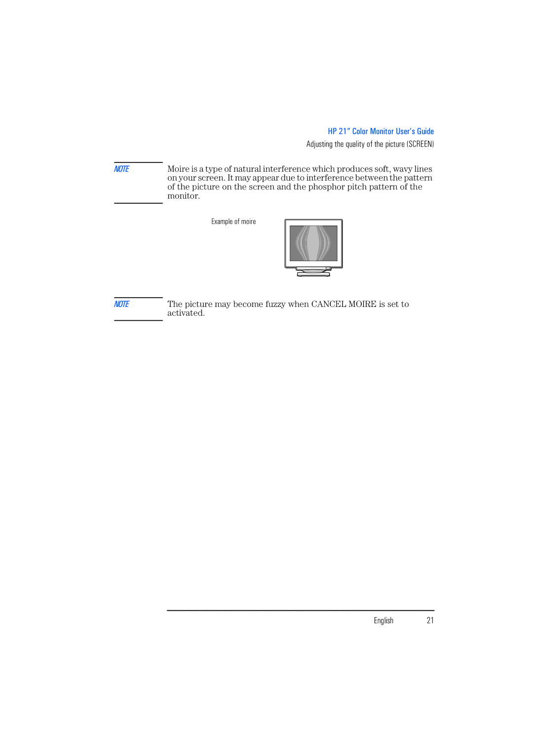 HP P1130 P4819A manual Example of moire 