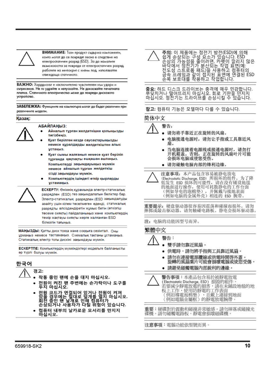 HP p2-1411, p2-1374, p2-1394, p2-1322, p2-1334, p2-1317c, p2-1321, p2-1310, p2-1311 manual 659918SK2 