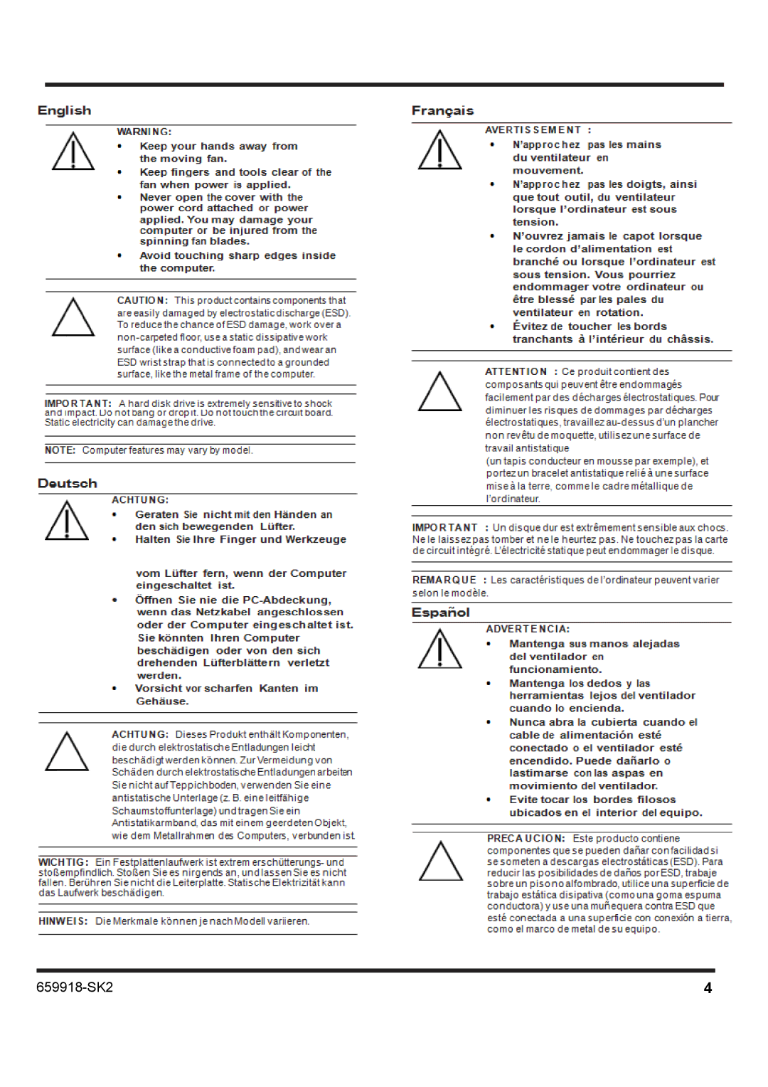 HP p2-1334, p2-1374, p2-1411, p2-1394, p2-1322, p2-1317c, p2-1321, p2-1310, p2-1311 manual 659918SK2 