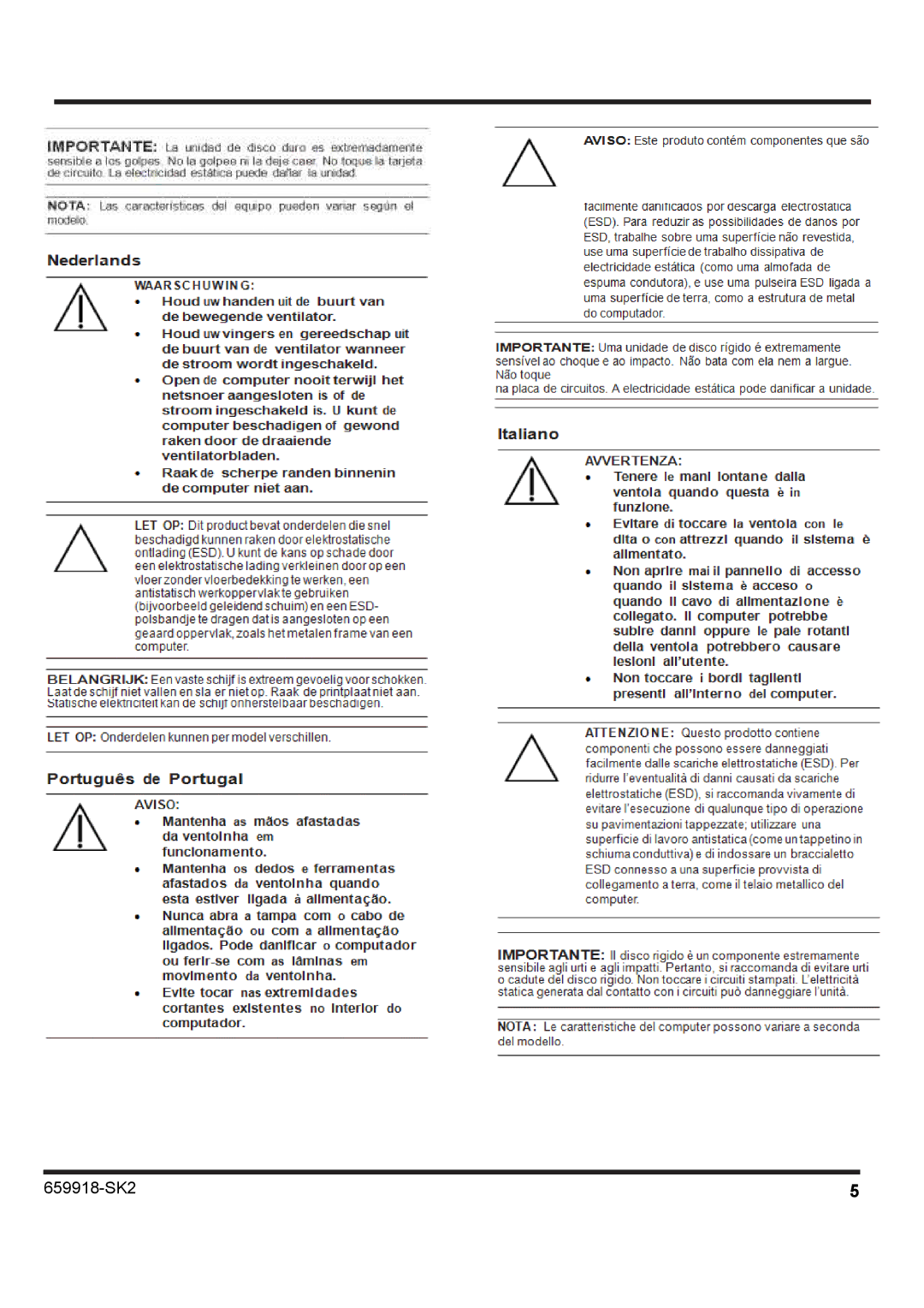 HP p2-1317c, p2-1374, p2-1411, p2-1394, p2-1322, p2-1334, p2-1321, p2-1310, p2-1311 manual 659918SK2 