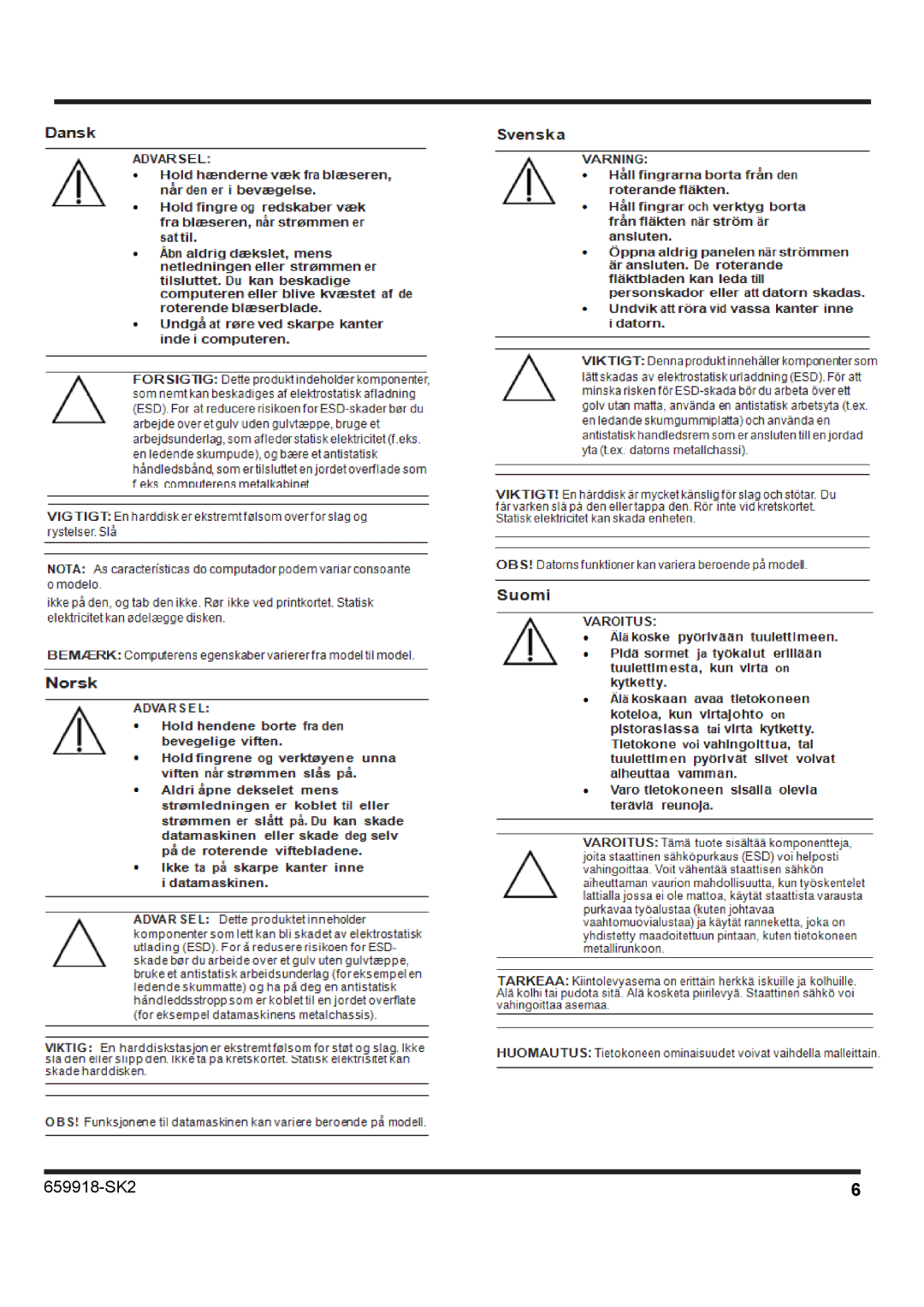 HP p2-1321, p2-1374, p2-1411, p2-1394, p2-1322, p2-1334, p2-1317c, p2-1310, p2-1311 manual 659918SK2 