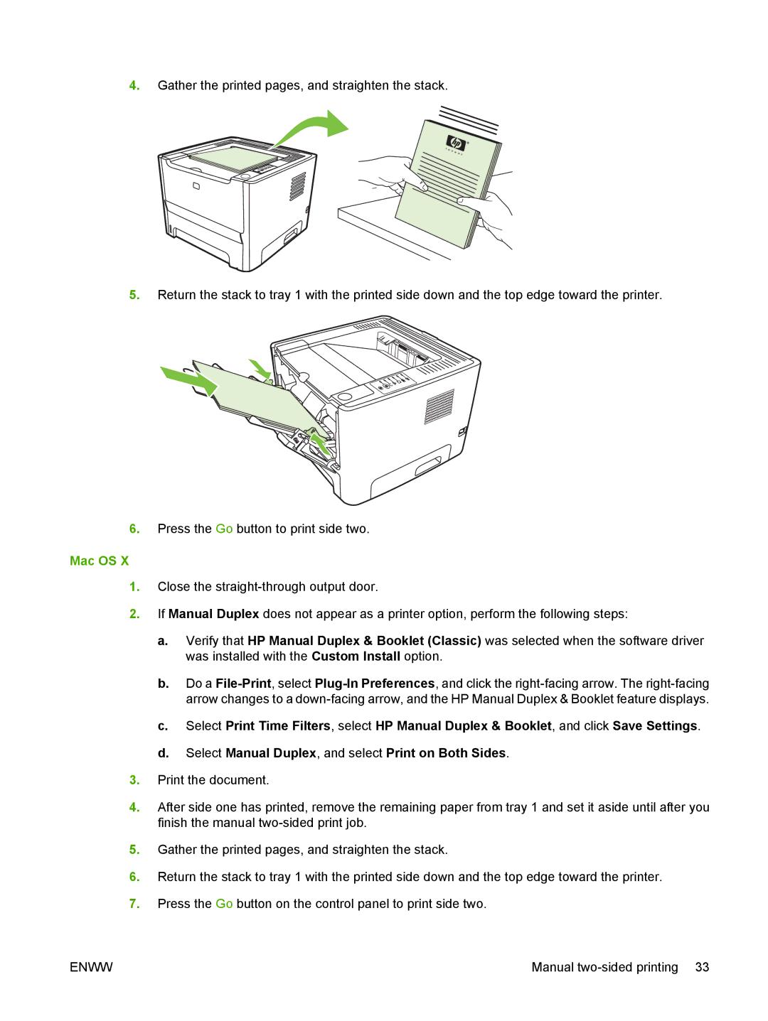 HP P2010 manual Mac OS 