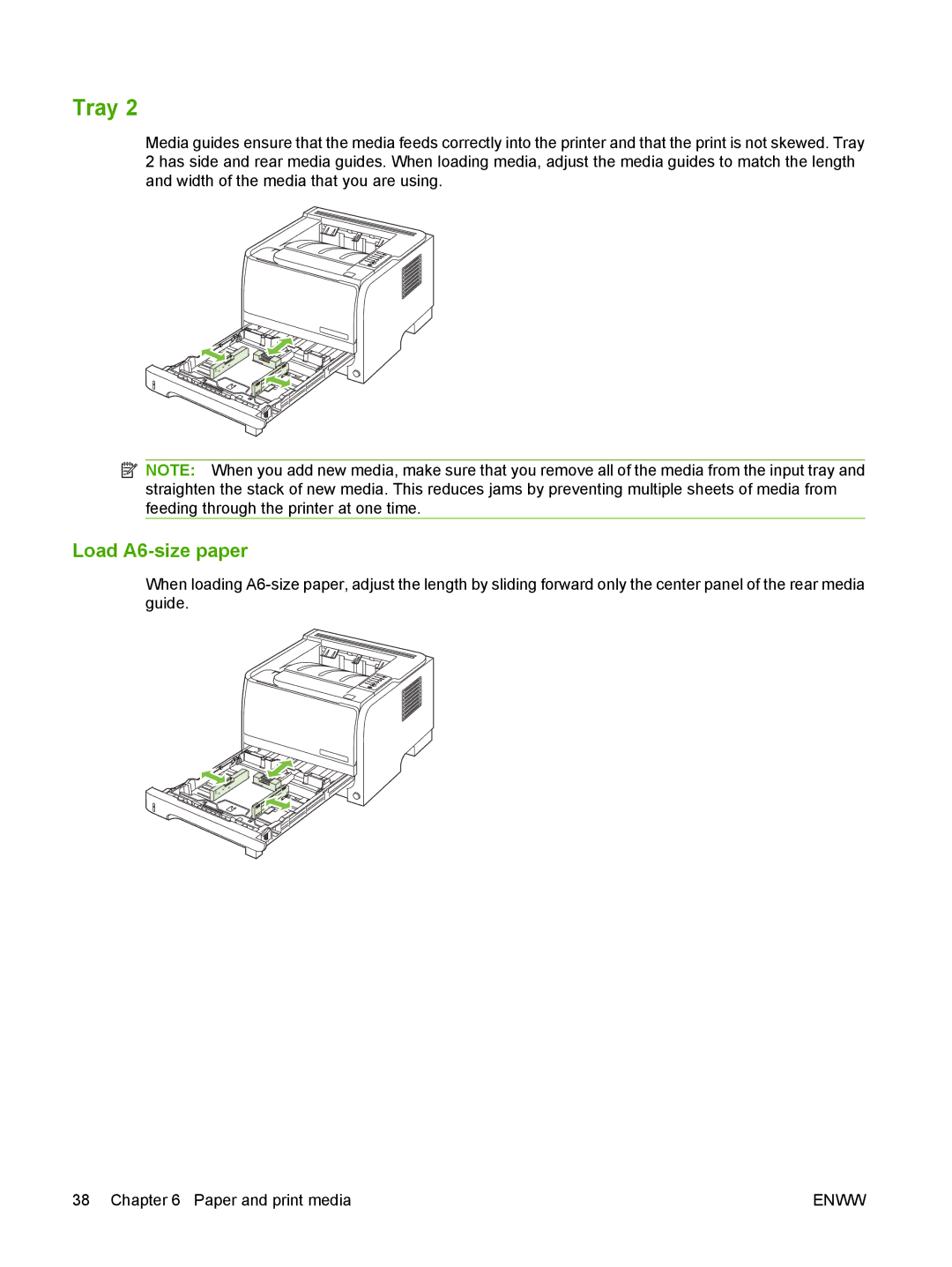 HP P2030 manual Load A6-size paper 