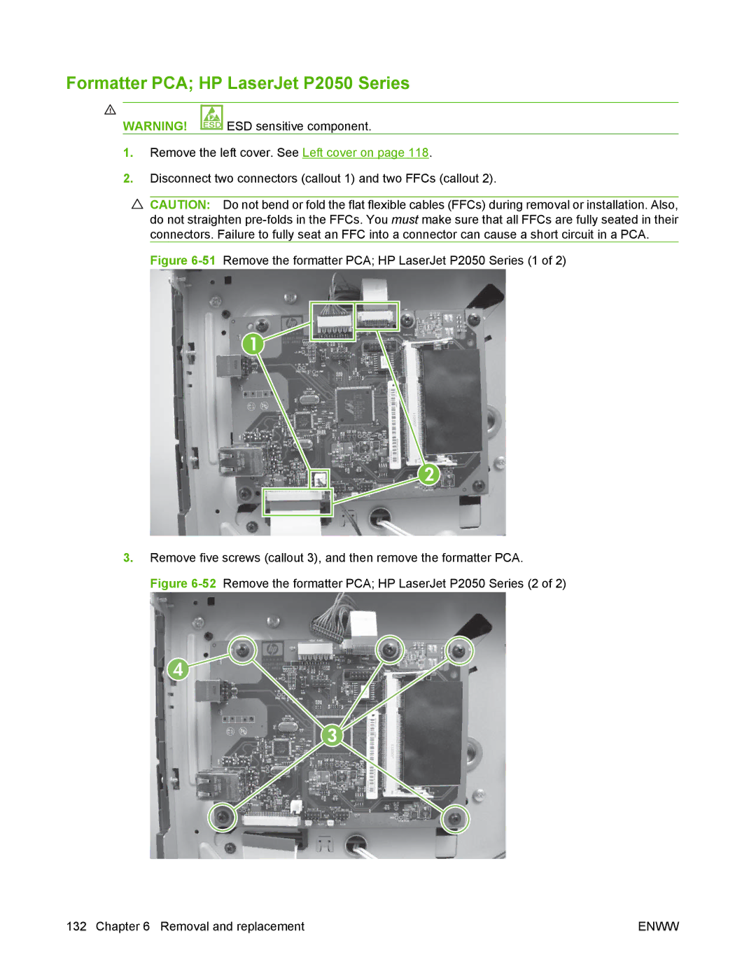 HP manual Formatter PCA HP LaserJet P2050 Series 