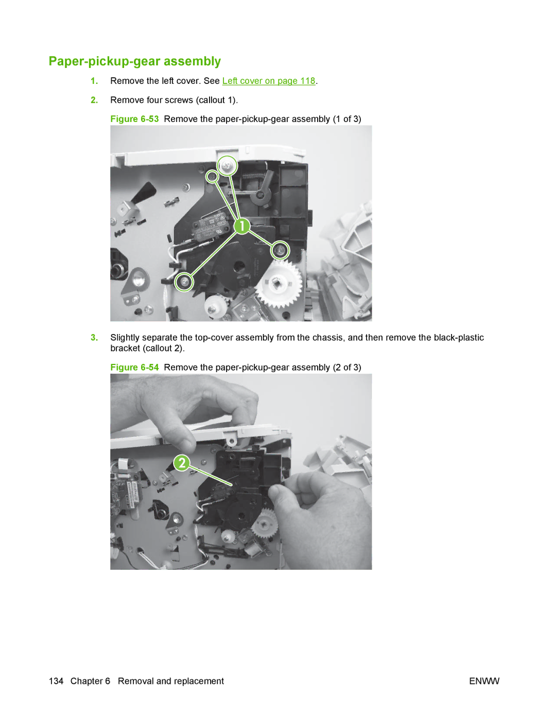 HP P2050 manual Paper-pickup-gear assembly 