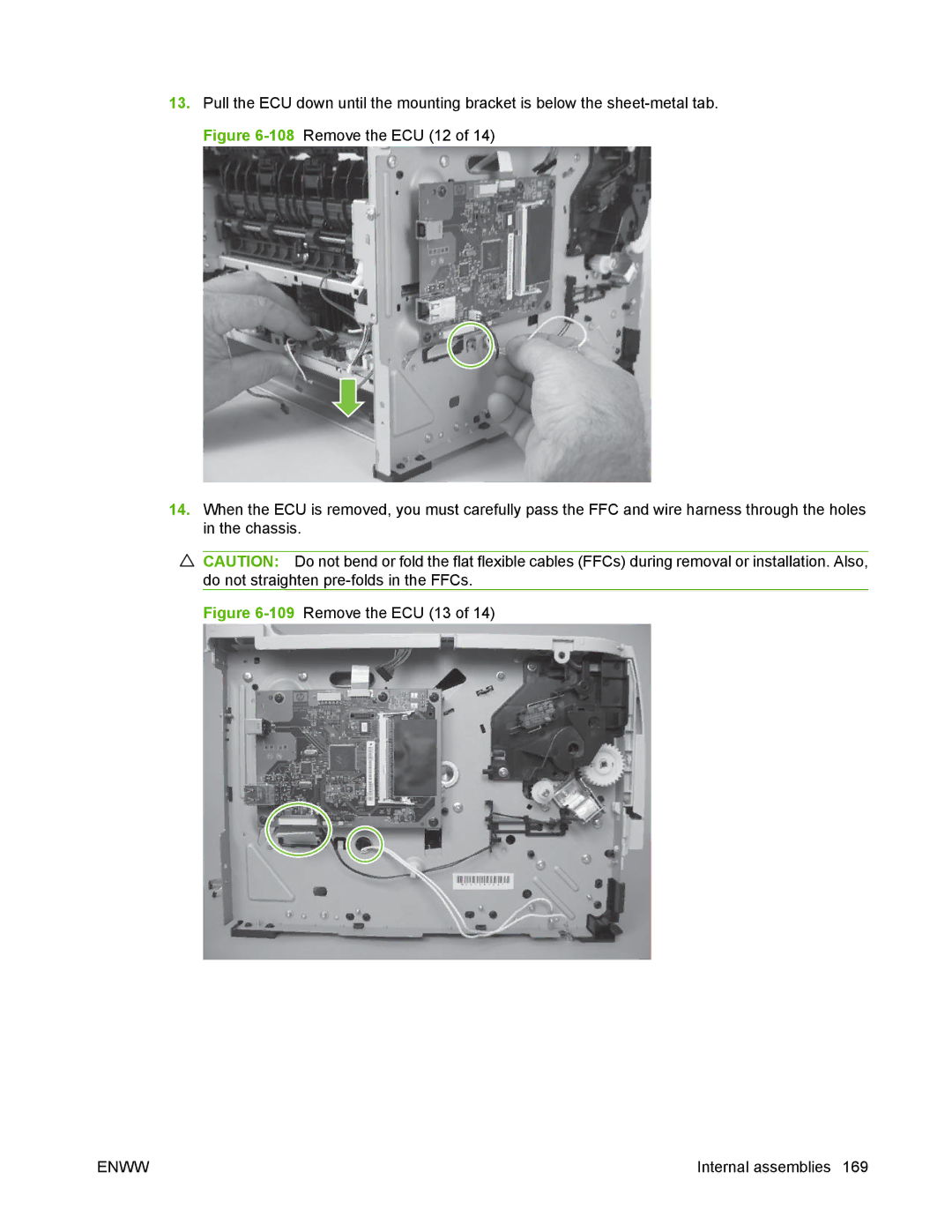 HP P2050 manual 109Remove the ECU 13 