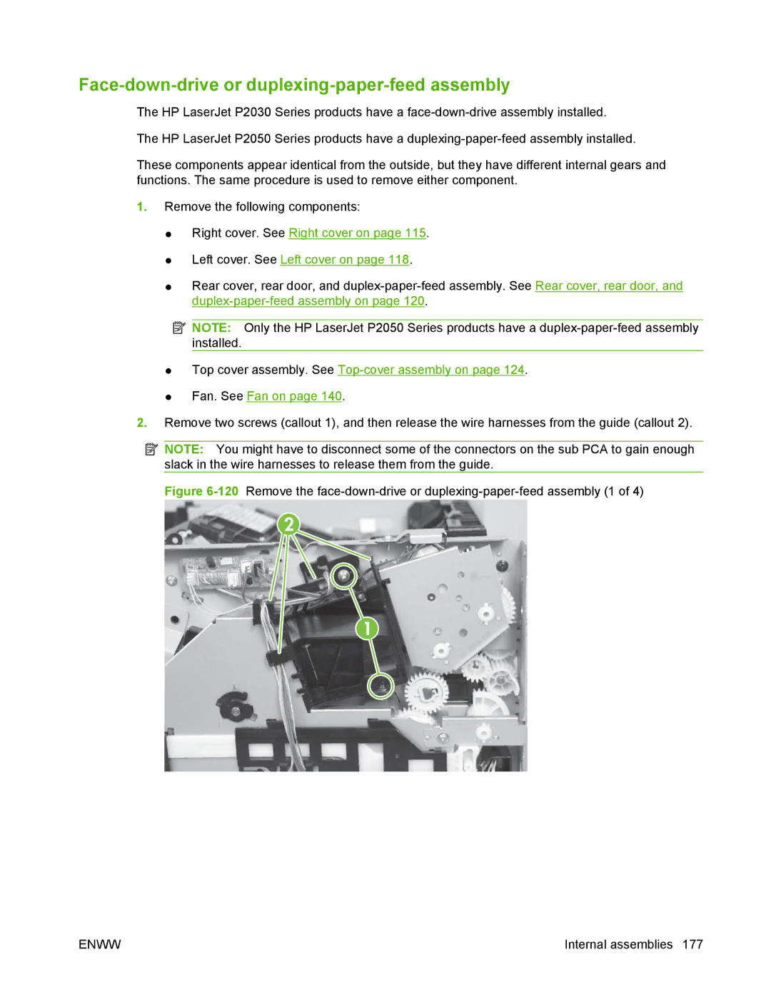 HP P2050 manual Face-down-drive or duplexing-paper-feed assembly 