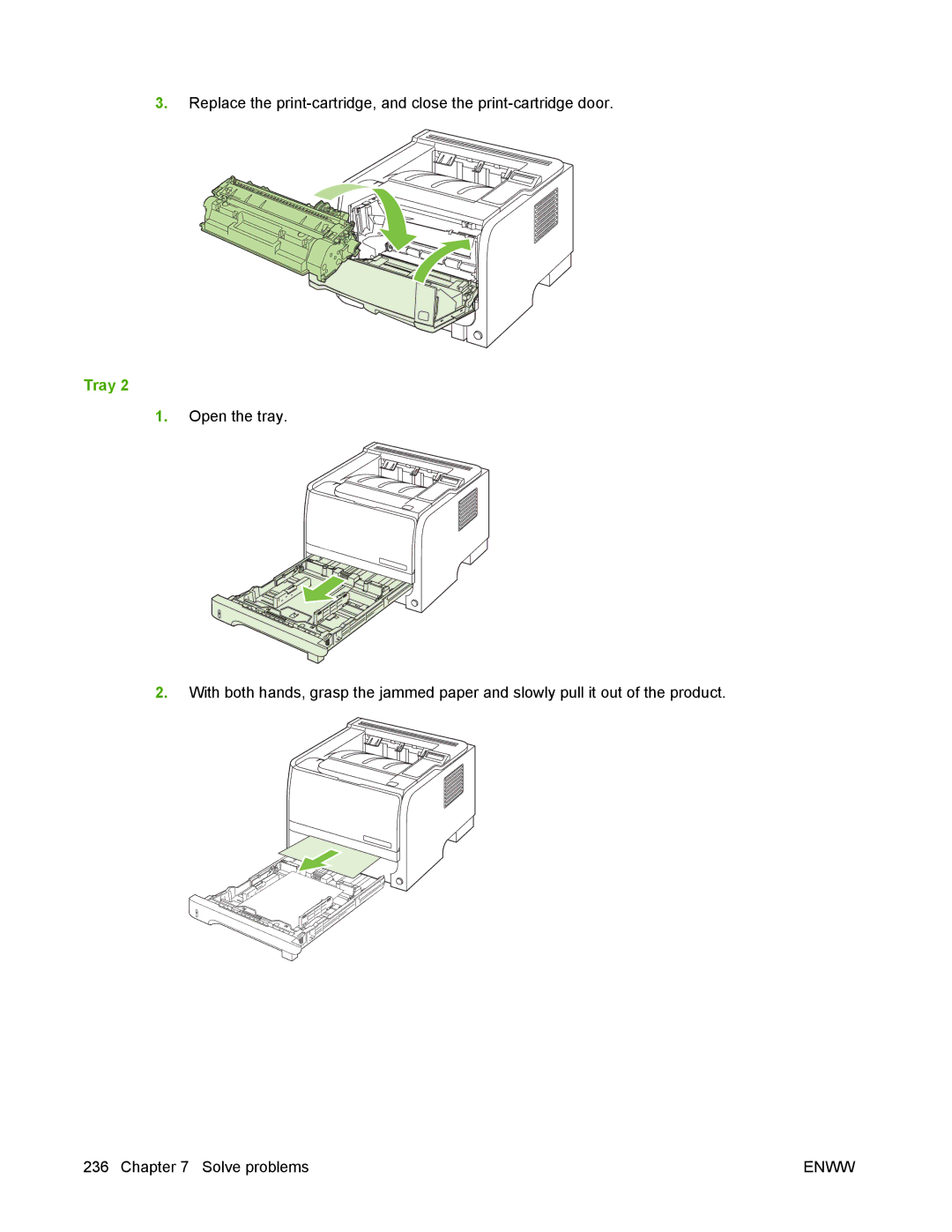 HP P2050 manual Tray 