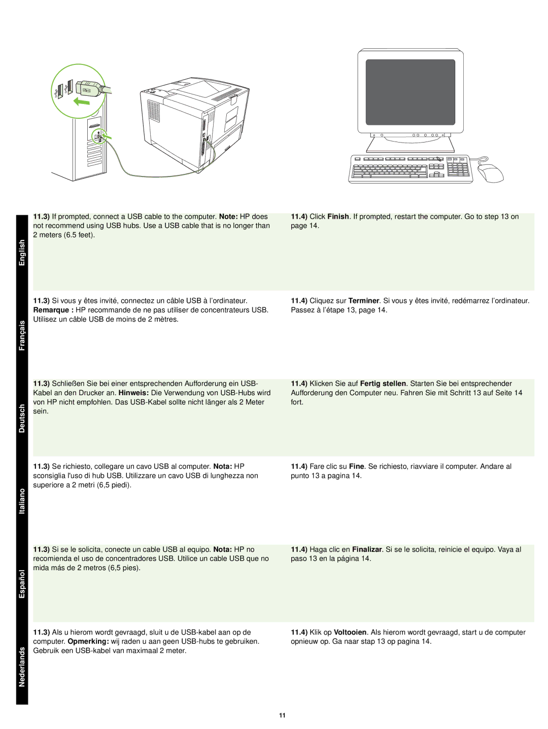 HP P3005 manual English Français Deutsch Italiano Español Nederlands 