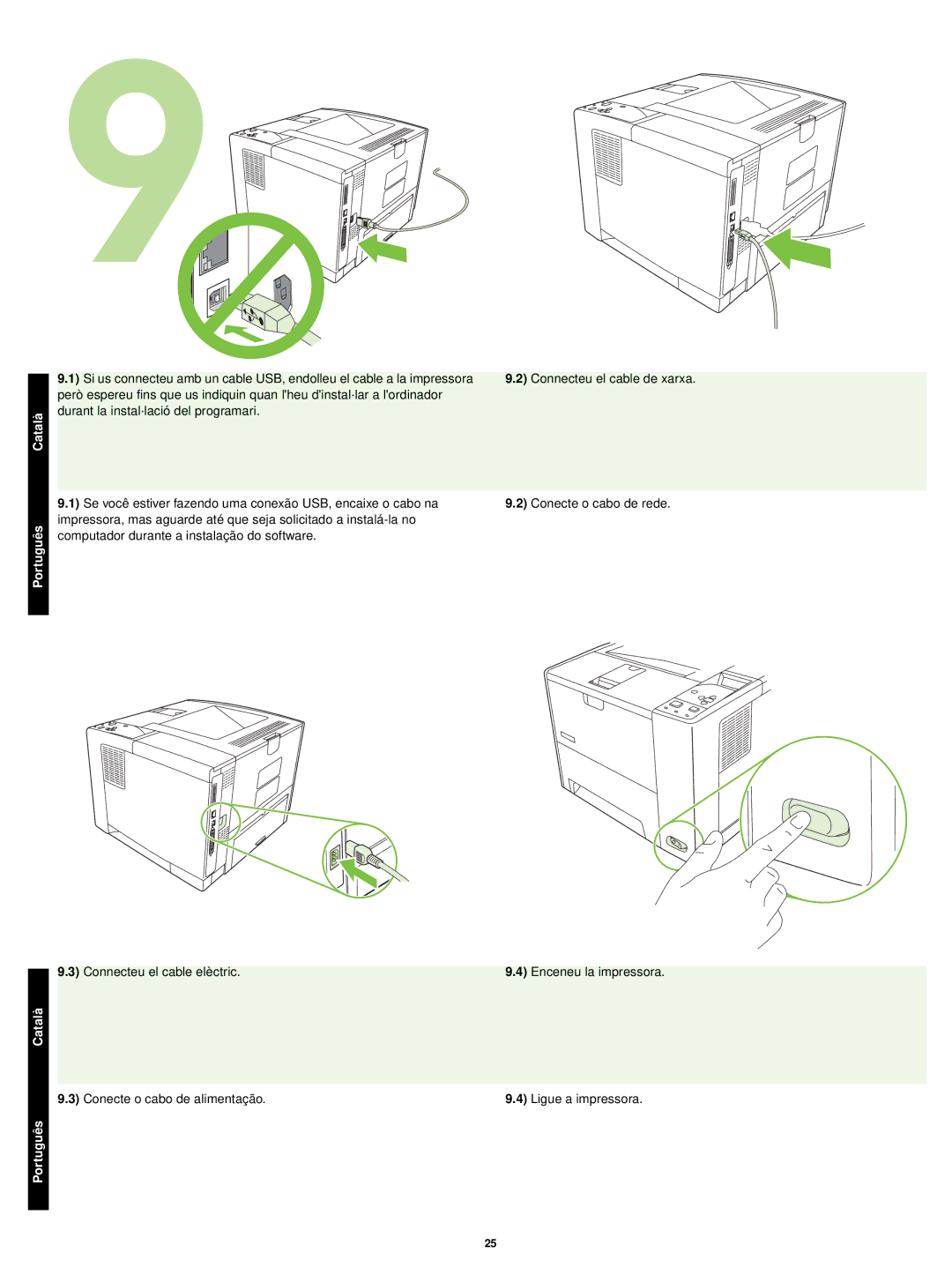 HP P3005 manual Català Português 