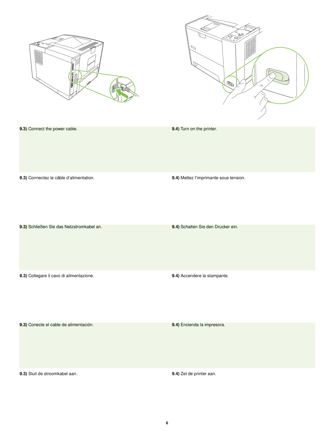 HP P3005 manual Accendere la stampante 