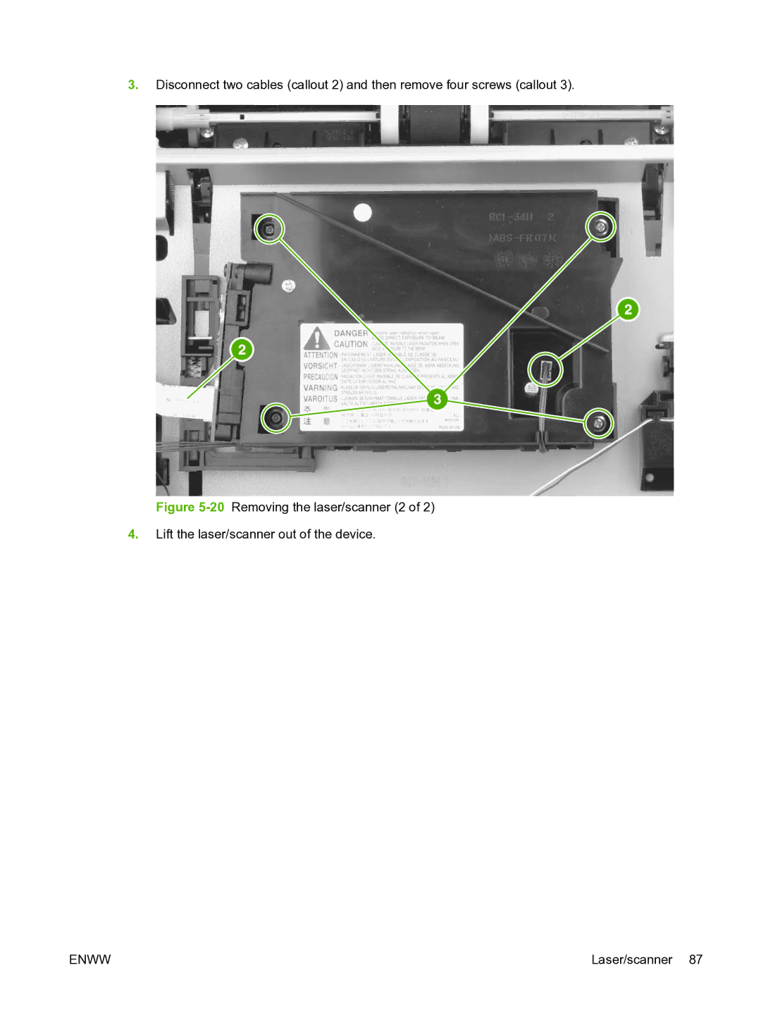 HP P3005 manual Laser/scanner 