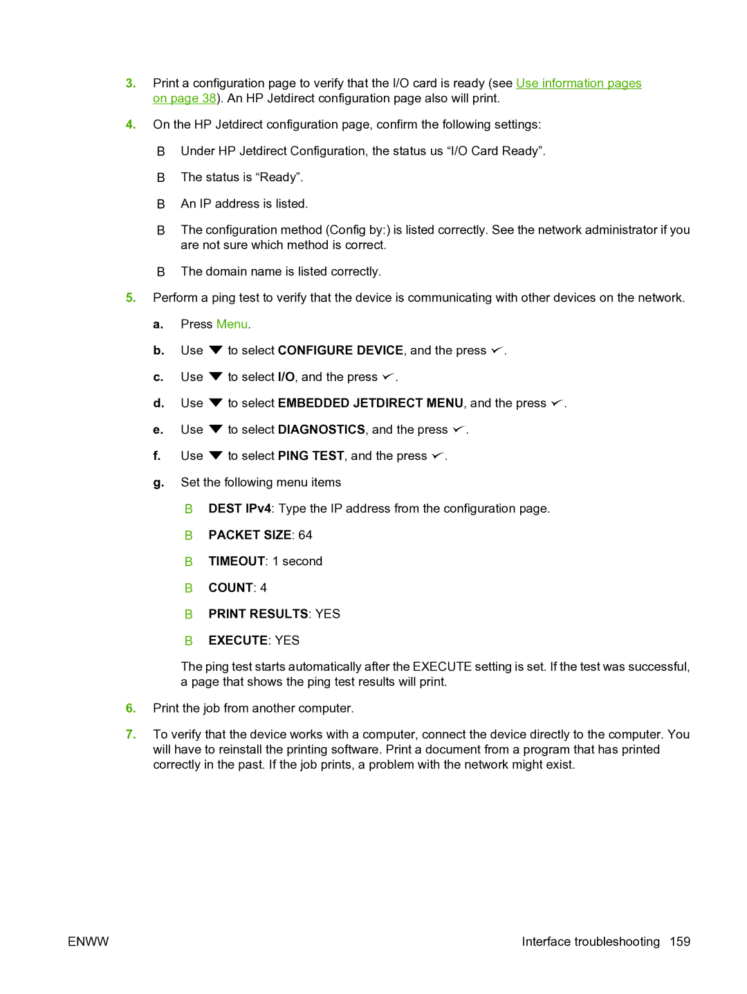 HP P3005 manual Packet Size 