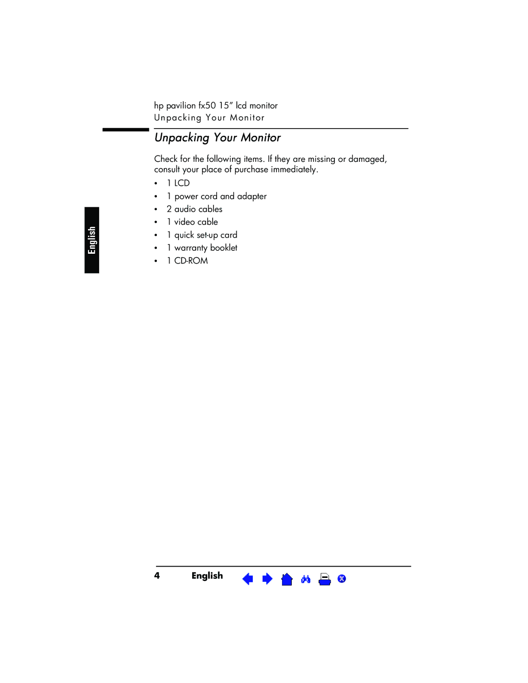 HP P3901 manual Unpacking Your Monitor 