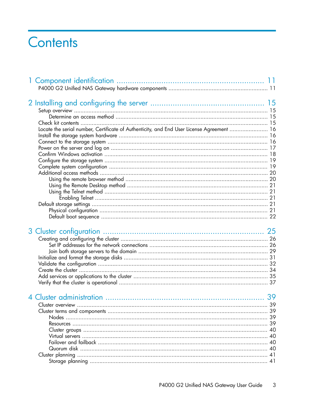 HP P4000 G2 manual Contents 