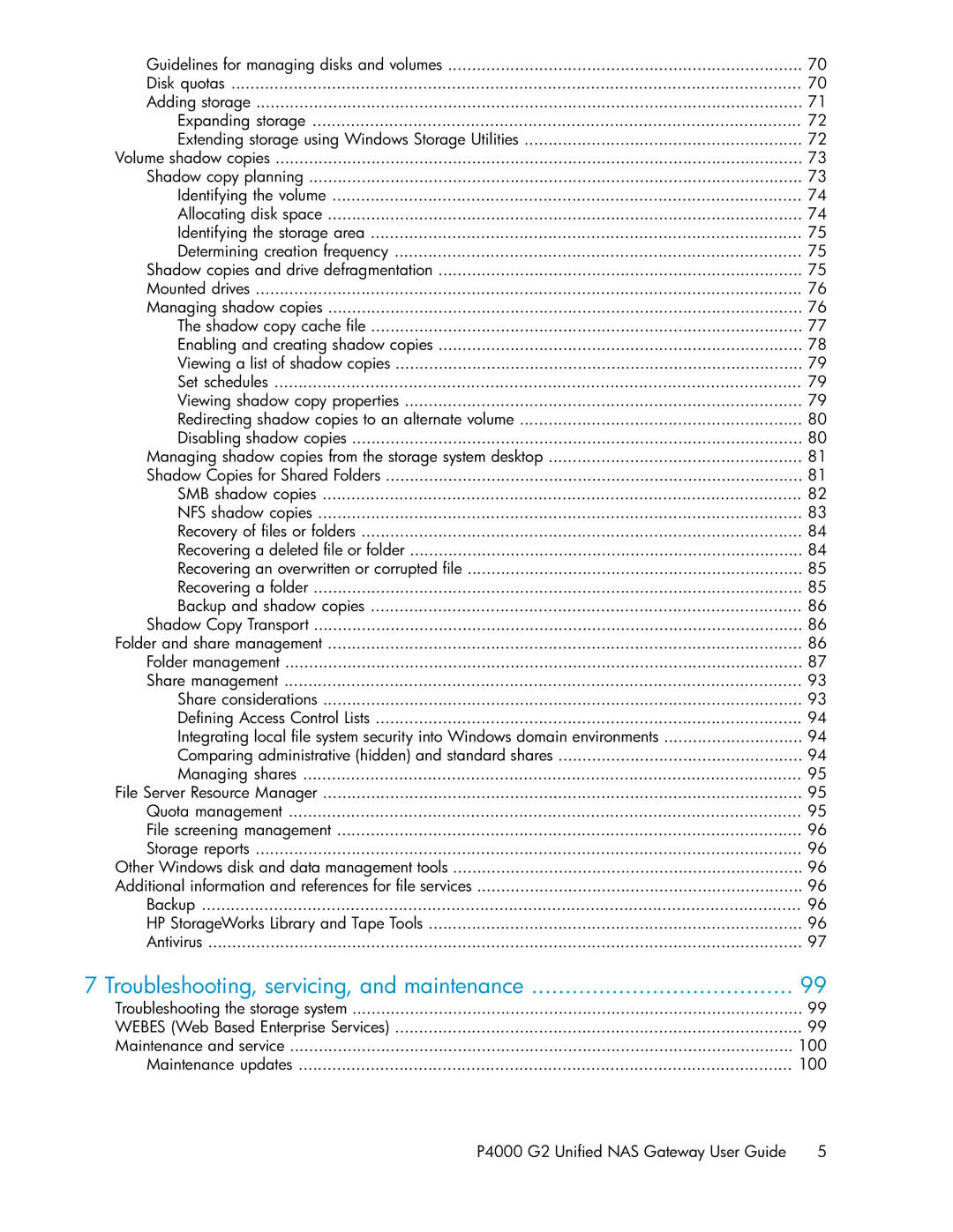 HP P4000 G2 manual Troubleshooting, servicing, and maintenance 