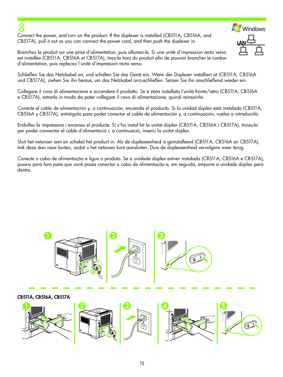 HP P4010 manual CB511A, CB516A, CB517A 