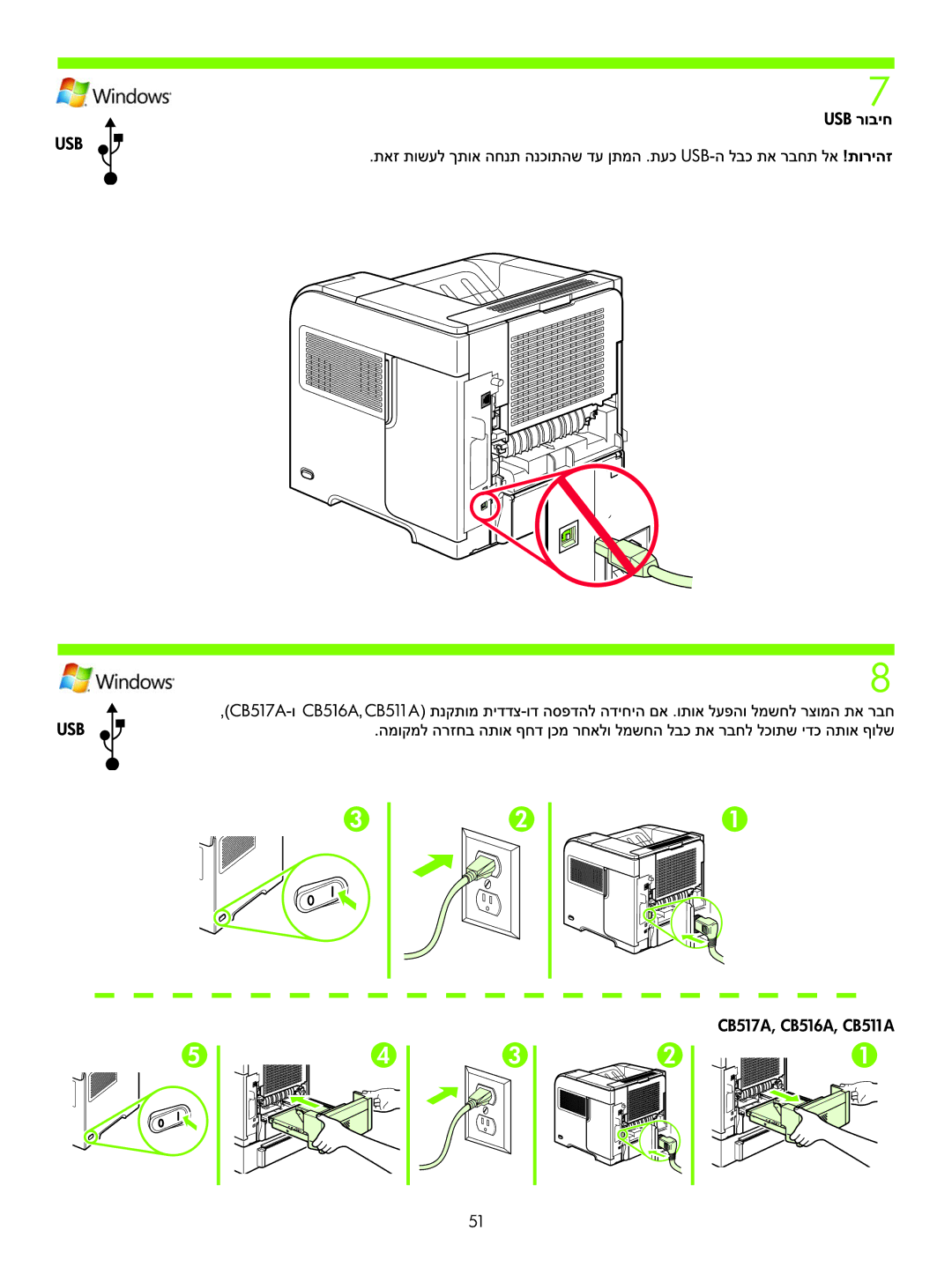 HP P4010 manual CB517A, CB516A, CB511A 