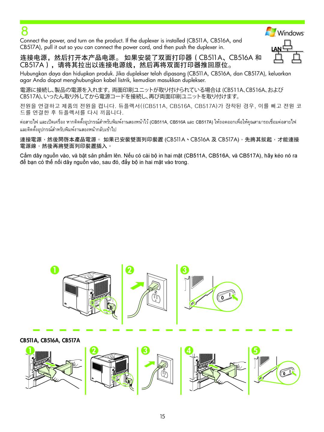 HP P4510, P4010 manual และติดตั้งอุปกรณสำหรับพิมพ์ งานสองหน์ ากลับเข้ าไป้ 