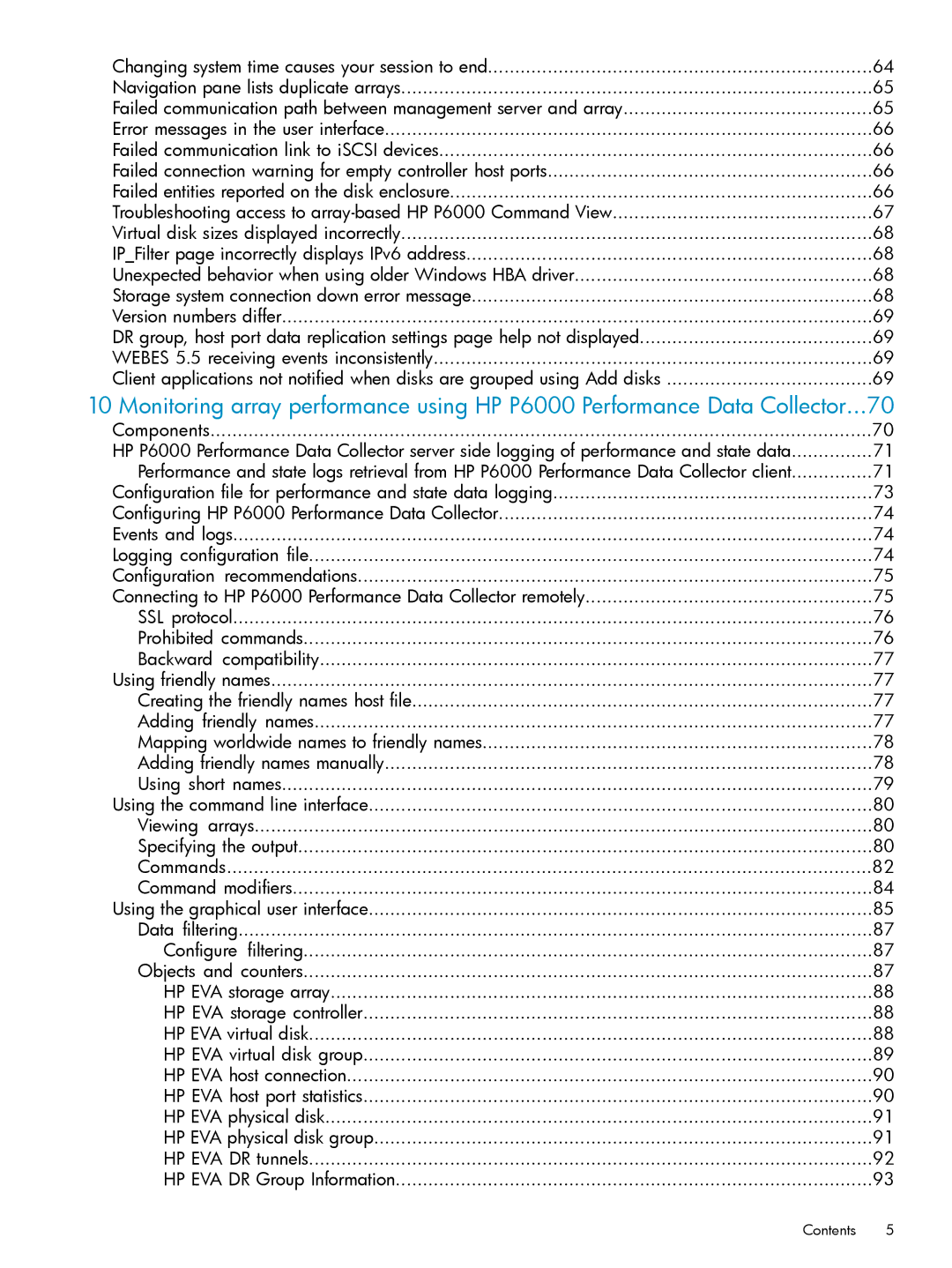 HP P6000 manual Components 