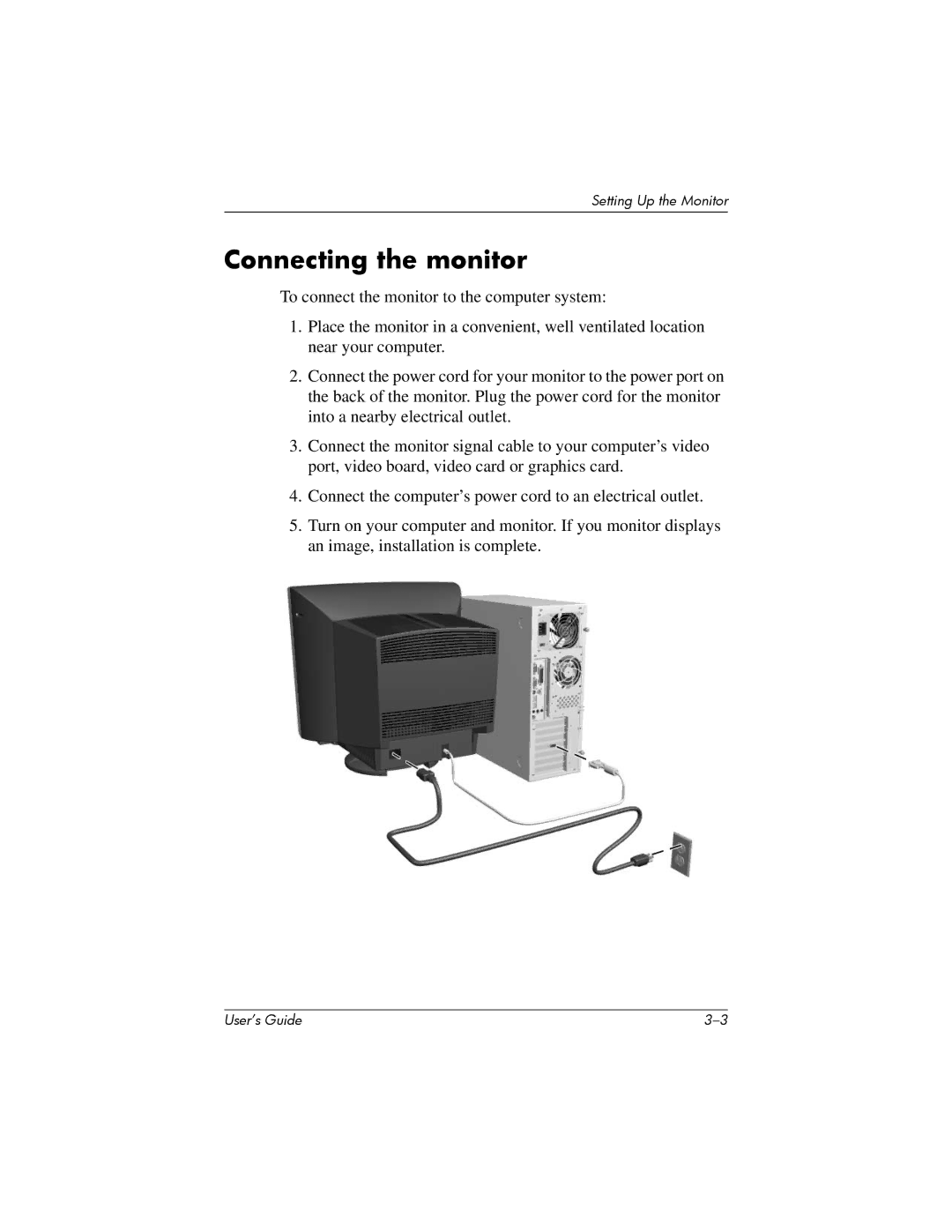 HP P930 manual Connecting the monitor 