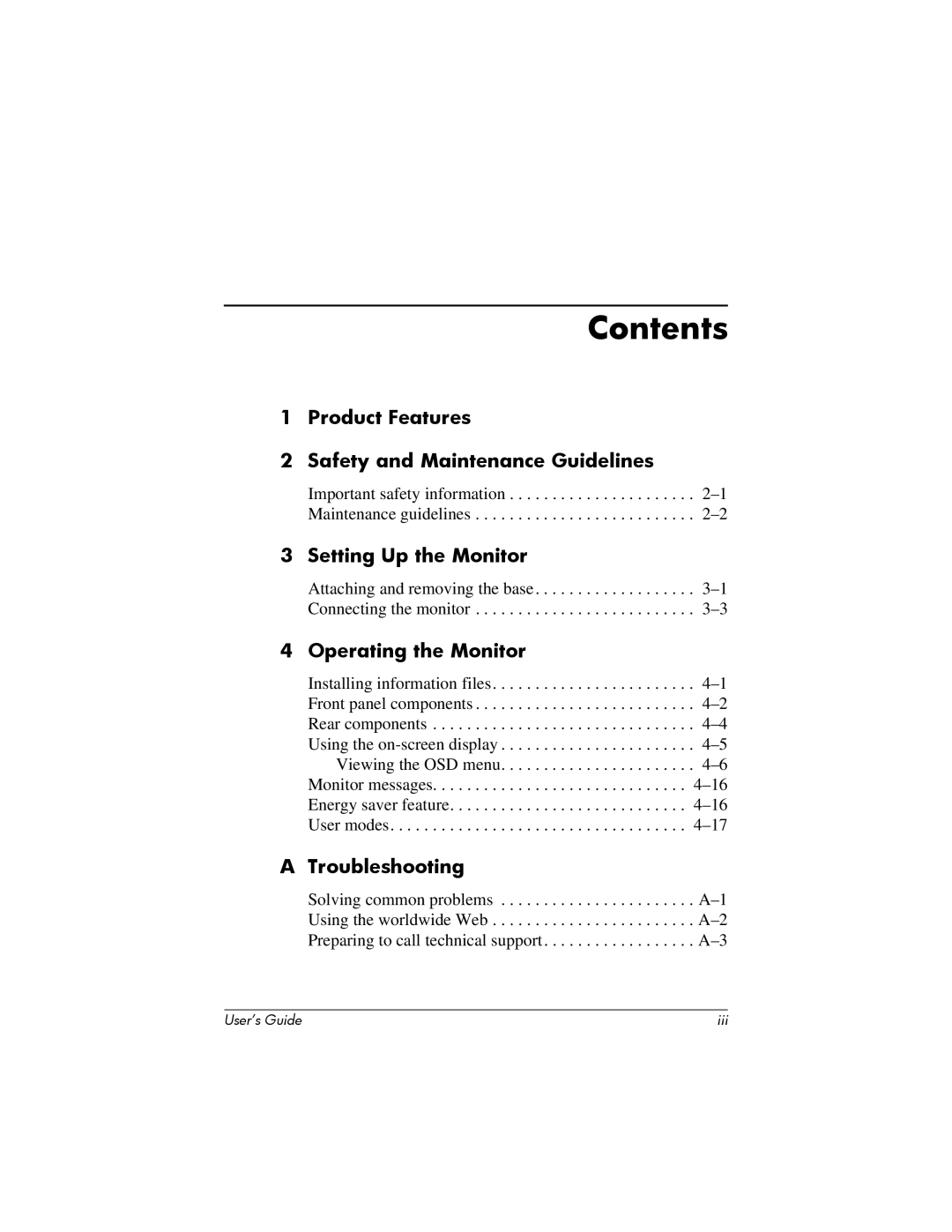 HP P930 manual Contents 