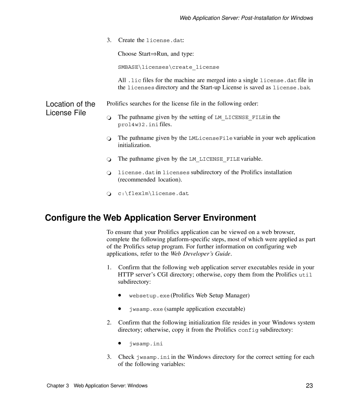 HP Panter 2Tier manual Configure the Web Application Server Environment, Location License File 