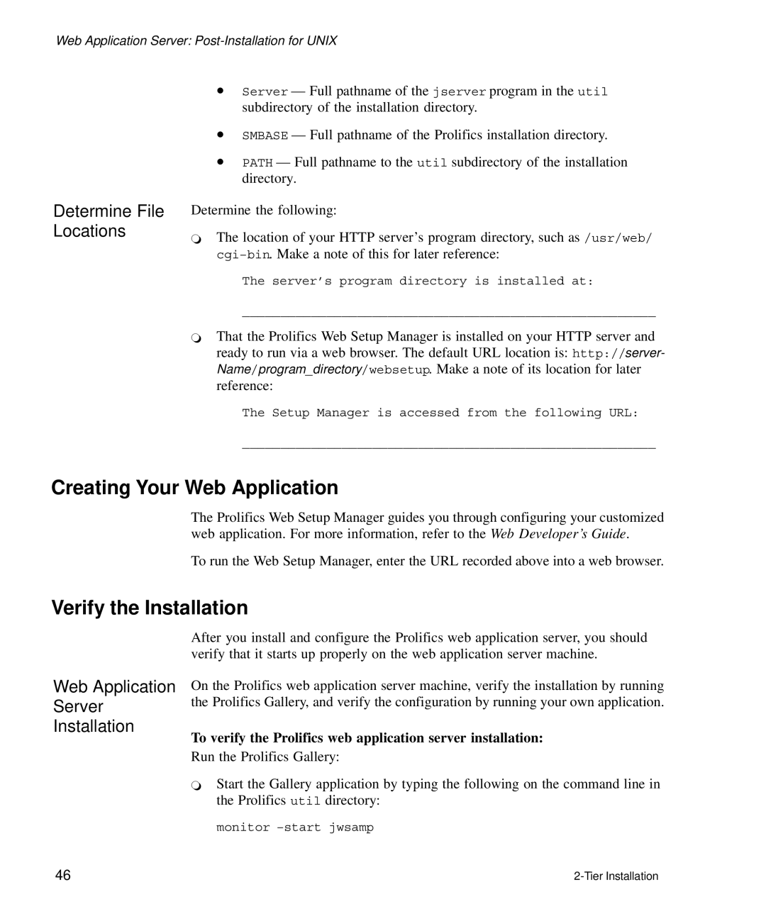 HP Panter 2Tier manual Creating Your Web Application, Determine File Locations 