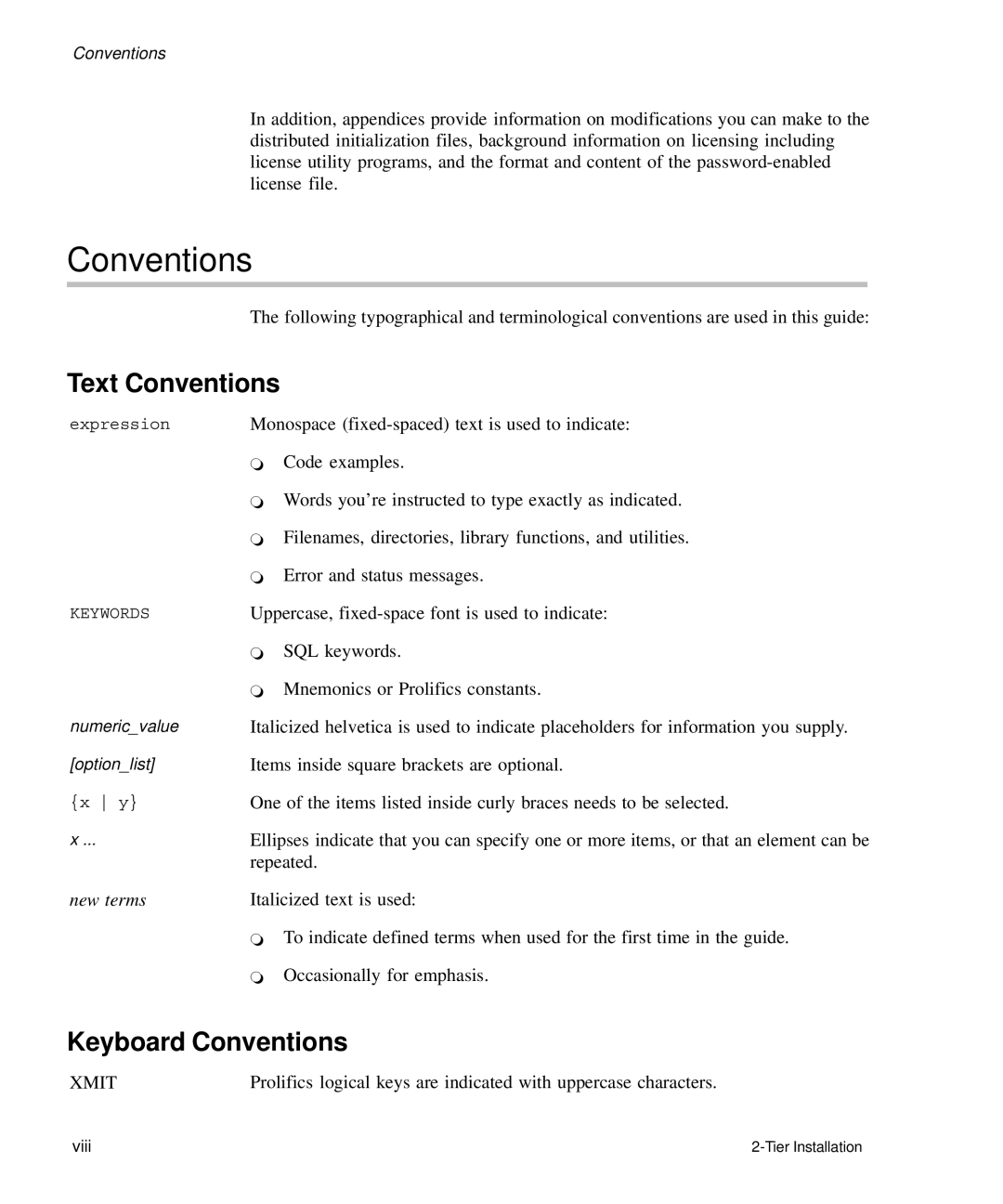 HP Panter 2Tier manual Text Conventions, Keyboard Conventions 