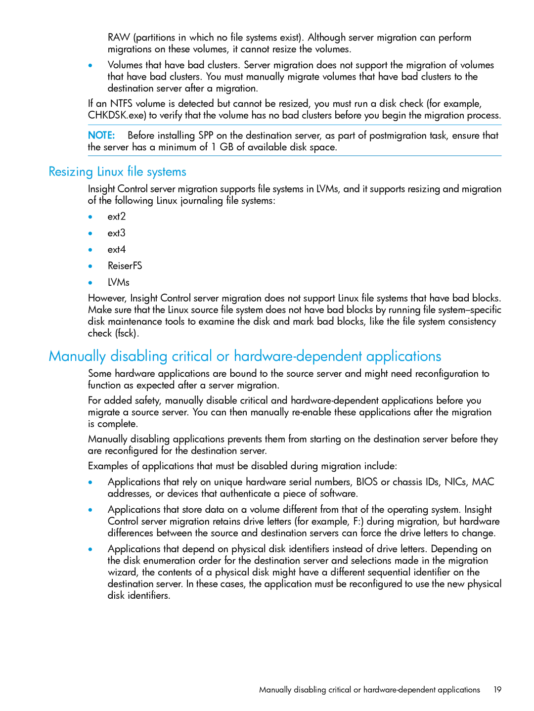 HP PART NUMBER: 461487-401A manual Resizing Linux file systems 