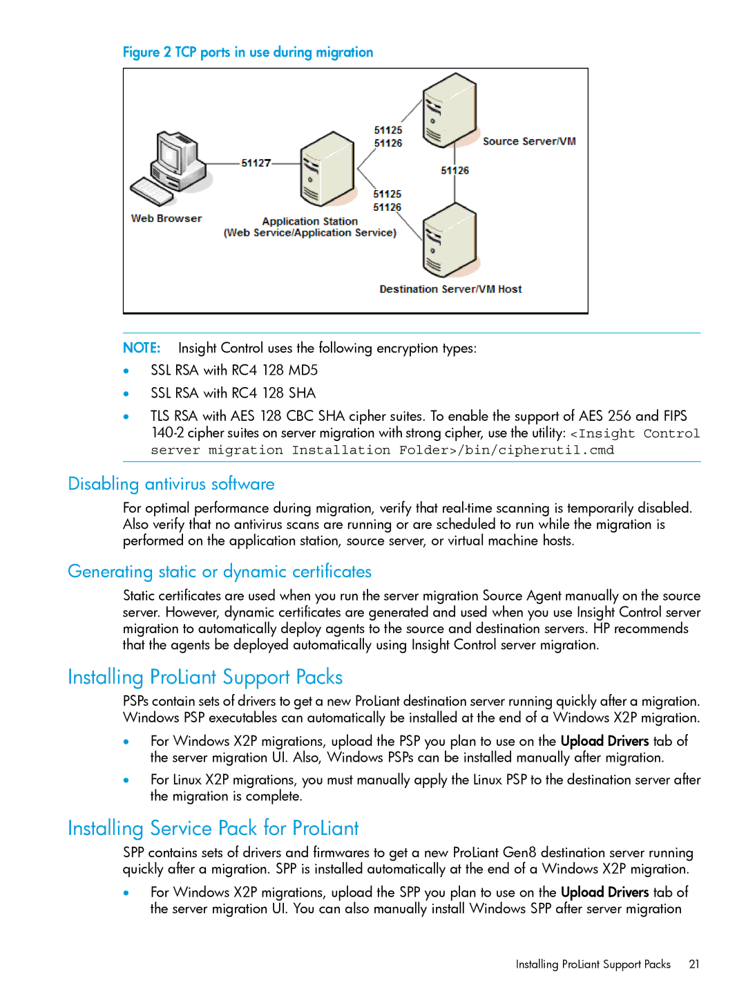 HP PART NUMBER: 461487-401A manual Installing ProLiant Support Packs, Installing Service Pack for ProLiant 