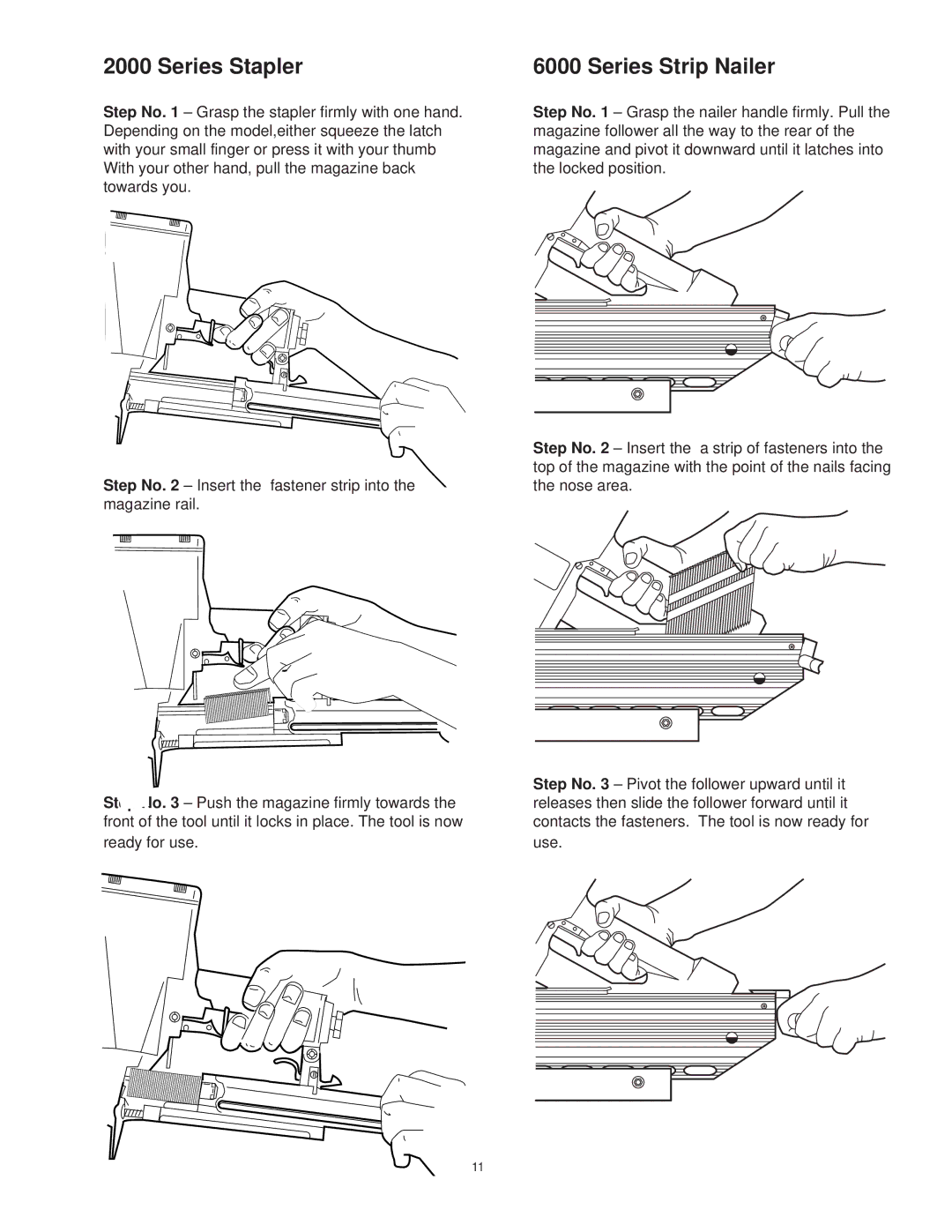 HP Paslode 403606-10 manual Series Stapler 