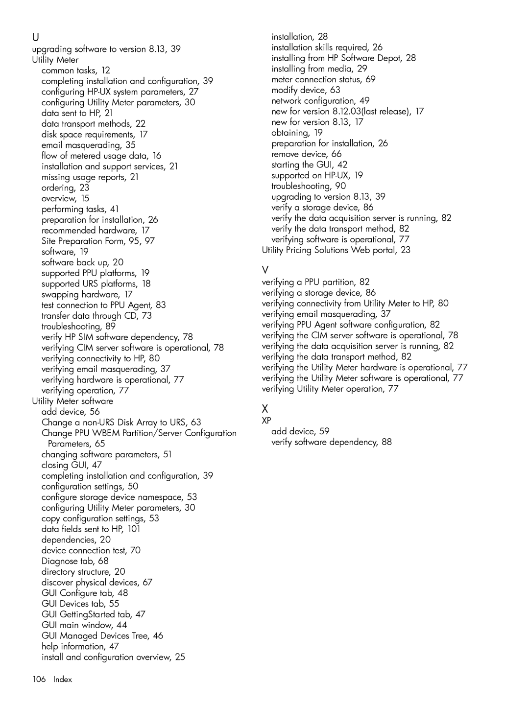 HP Pay per use (PPU) manual Index 