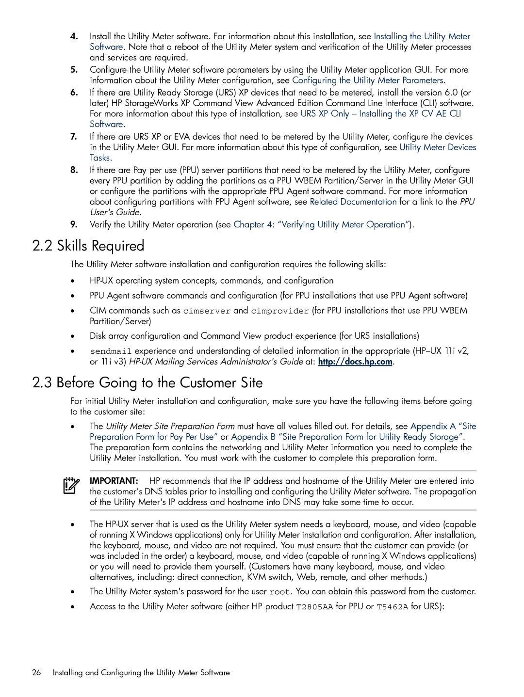 HP Pay per use (PPU) manual Skills Required, Before Going to the Customer Site 