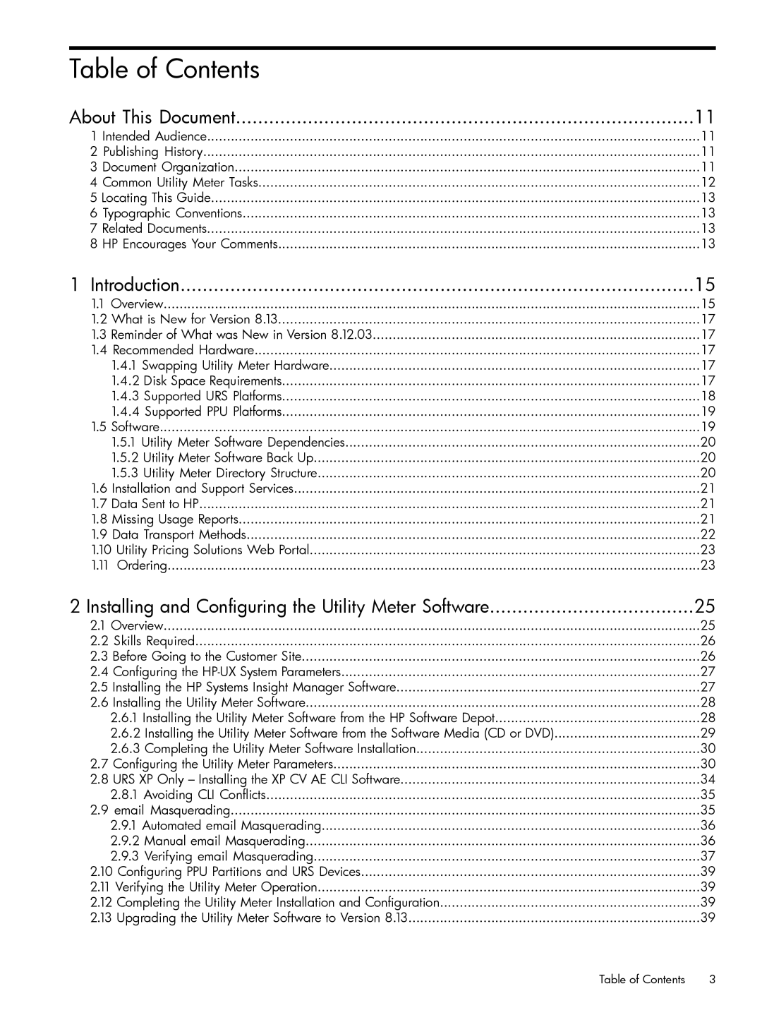 HP Pay per use (PPU) manual Table of Contents 